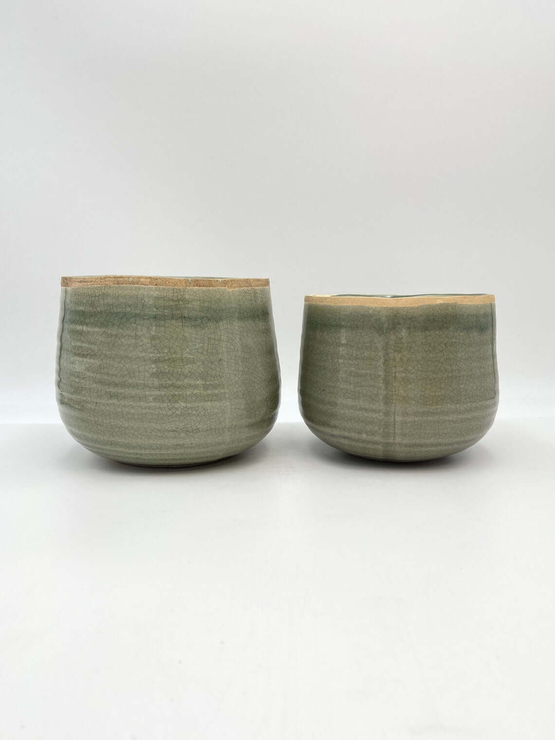 Iris Ceramic Plant Pots, Mint, Houseplant Pot in Multiple Sizes