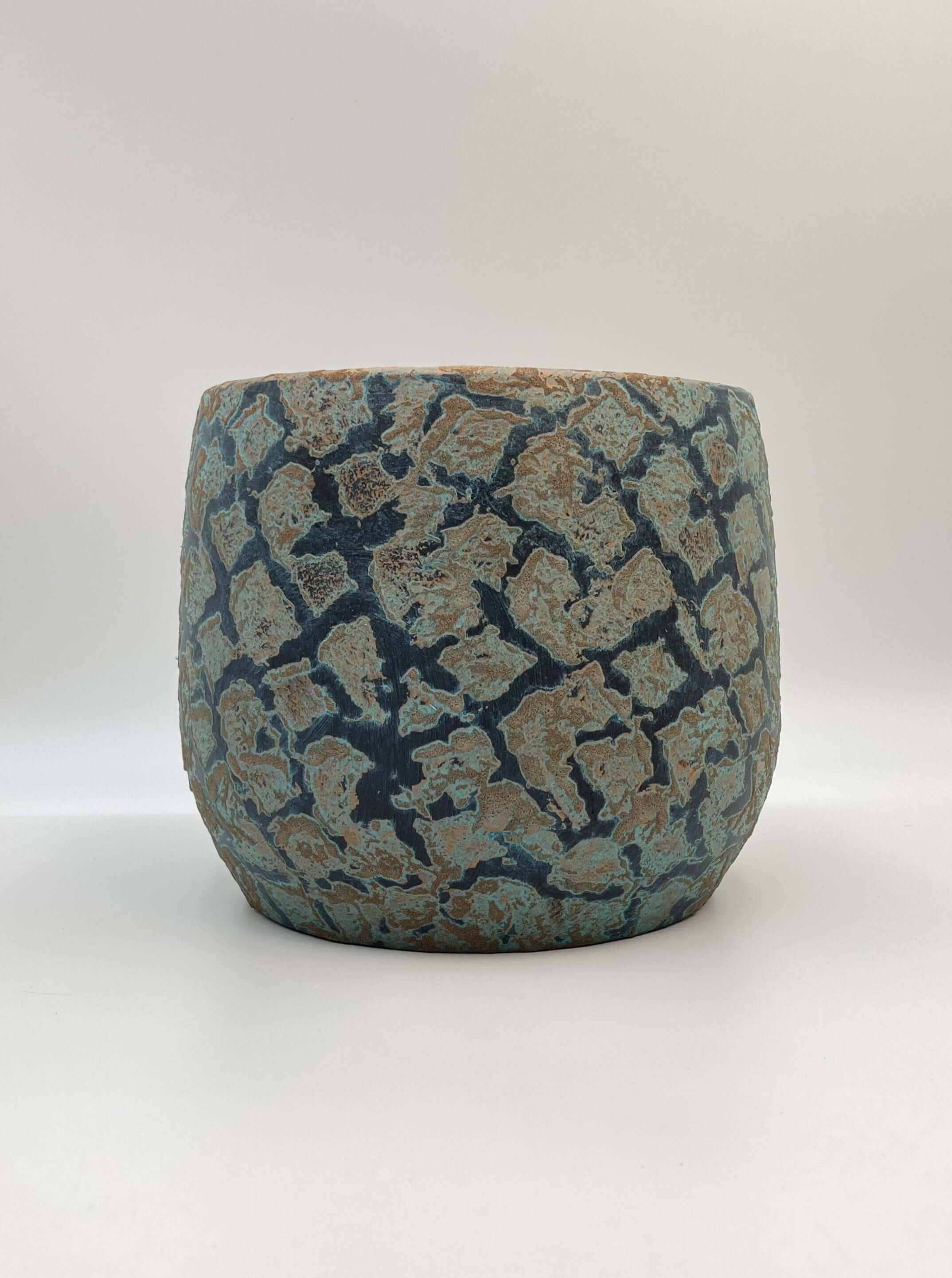 Islay Handmade Plant Pots, Blue Copper, Indoor Plant Pot in Multiple Sizes