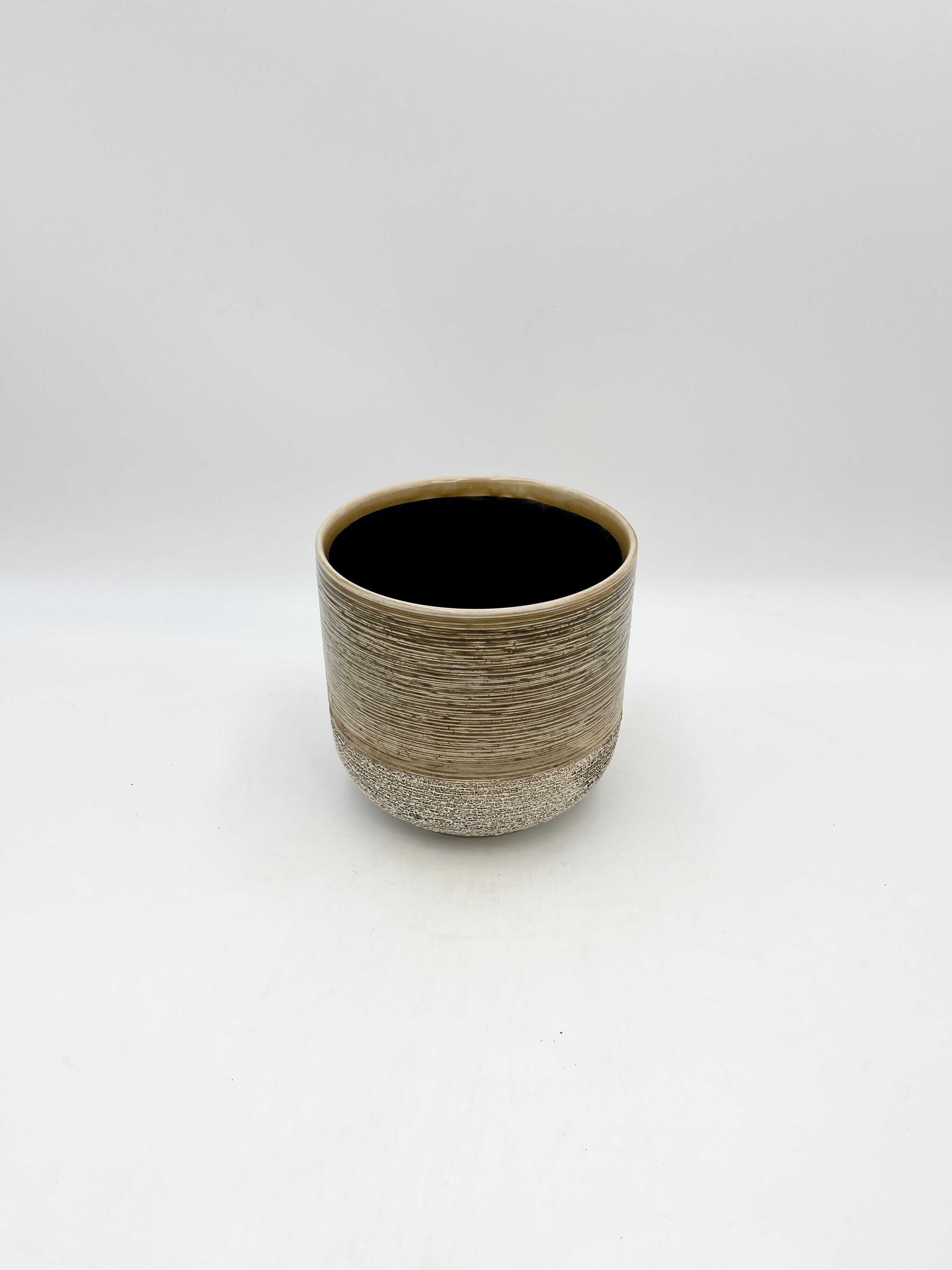 Issa Plant Pot, Yellow, D18cm, Handmade