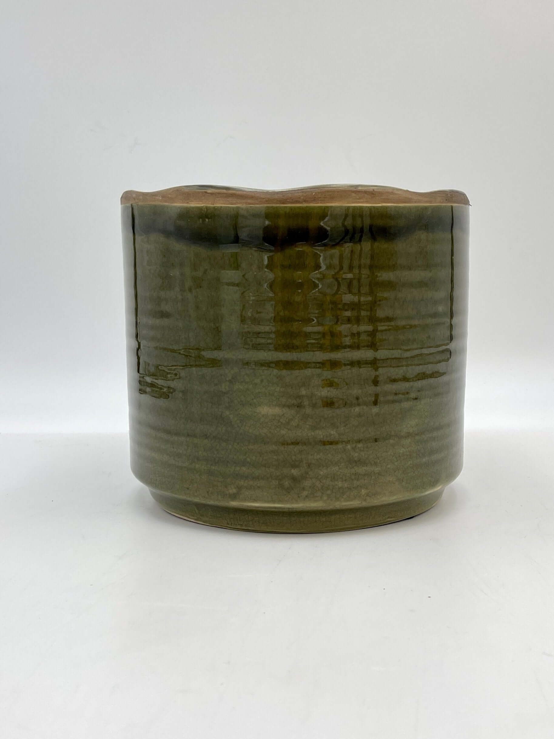 Jordy Ceramic Plant Pots, Handmade, Forest Green