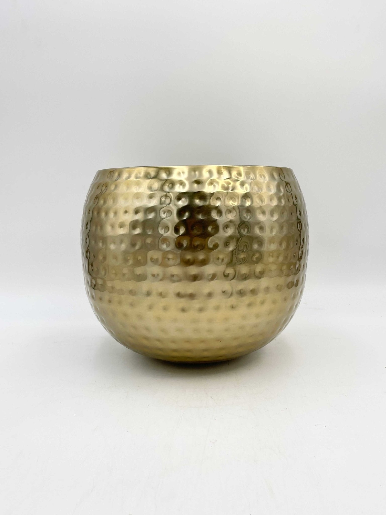 Kody Indoor Metal Pots, Gold, Handmade