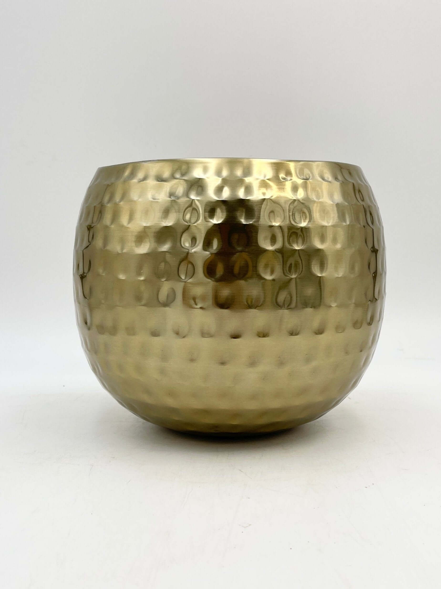 Kody Indoor Metal Pots, Gold, Handmade