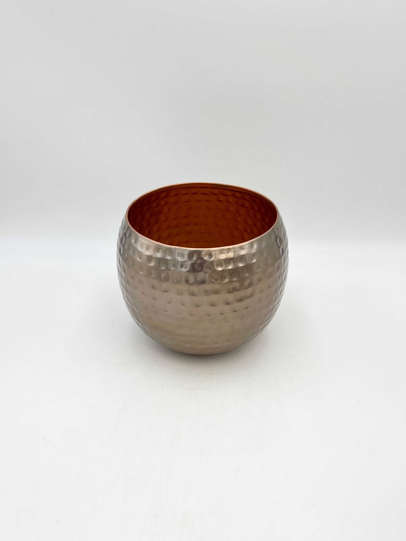 Kody Indoor Metal Pots, Rose Gold, Handmade