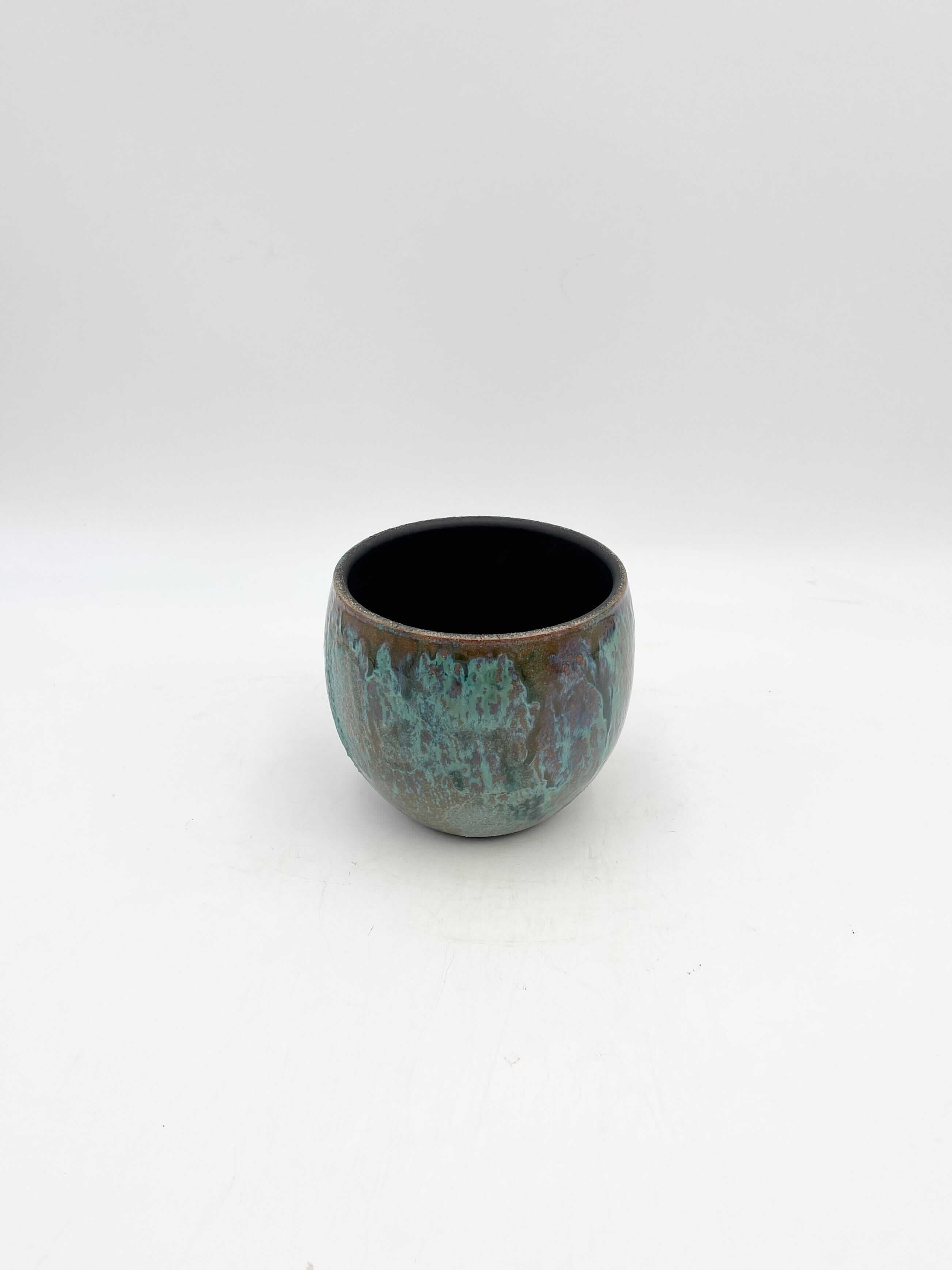 Loren Glazed Indoor Plant Pots, Blue, House Plant Pot, D17cm