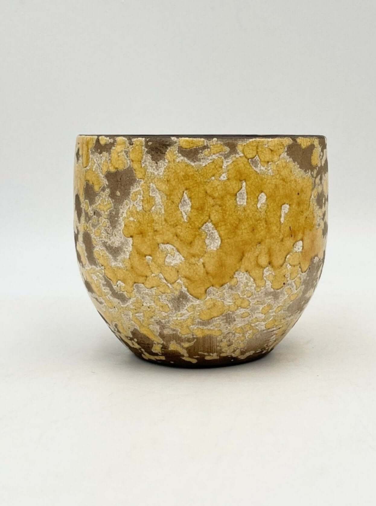 Luuk Mason Handmade Plant Pot,Yellow, D15cm