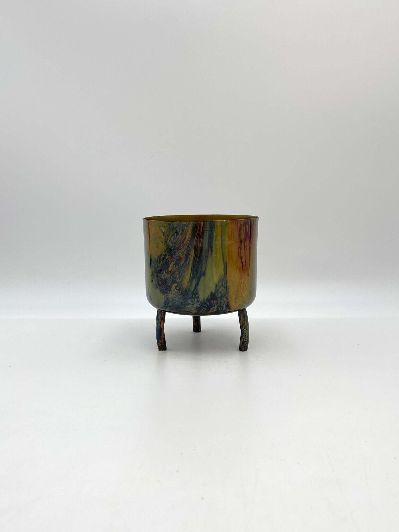 Metal Plant Pots, Painted