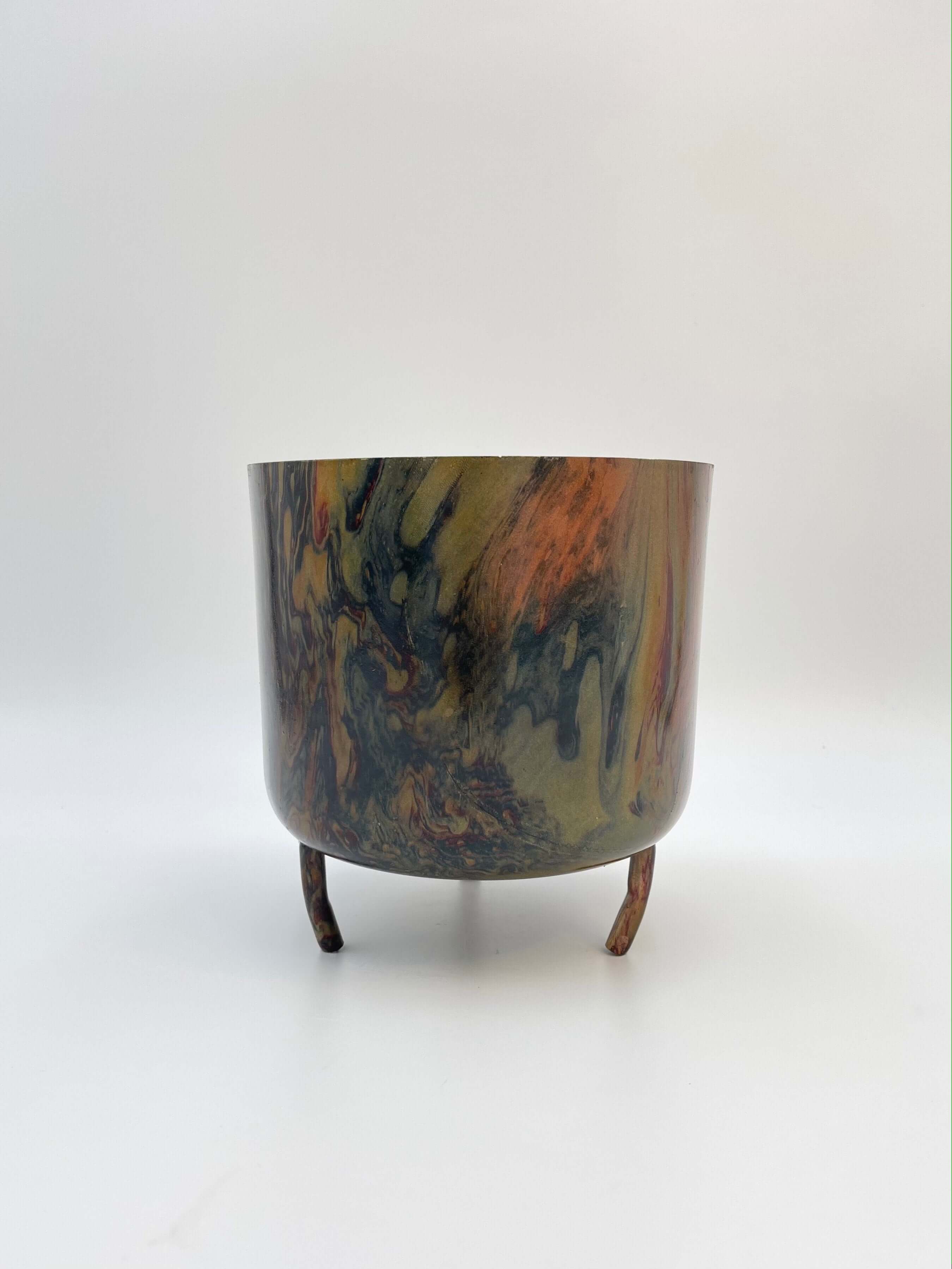 Metal Plant Pots, Painted