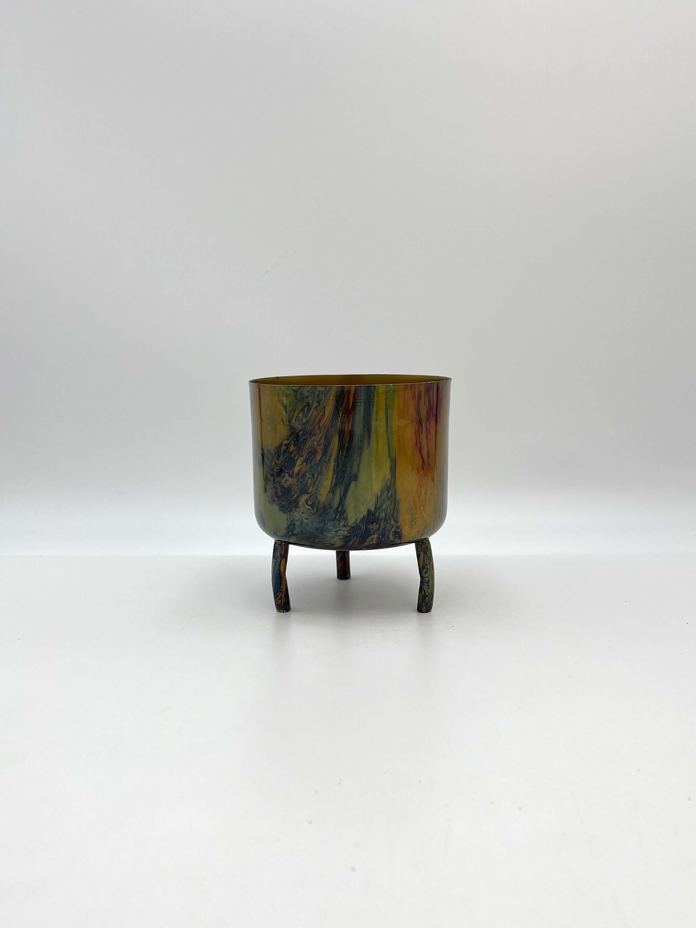 Metal Plant Pots, Painted