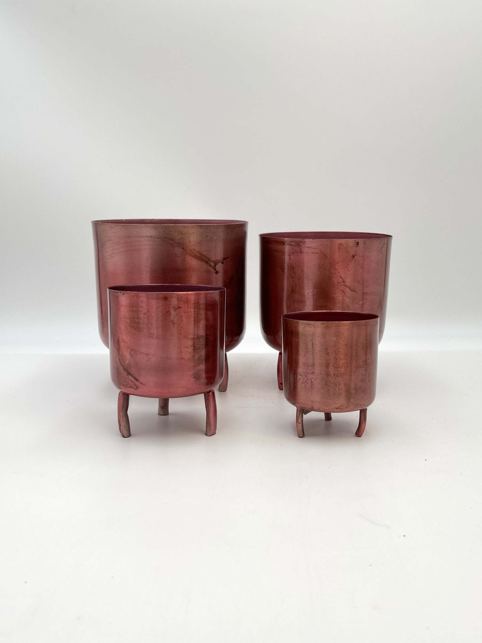 Metal Plant Pots, Rose Gold