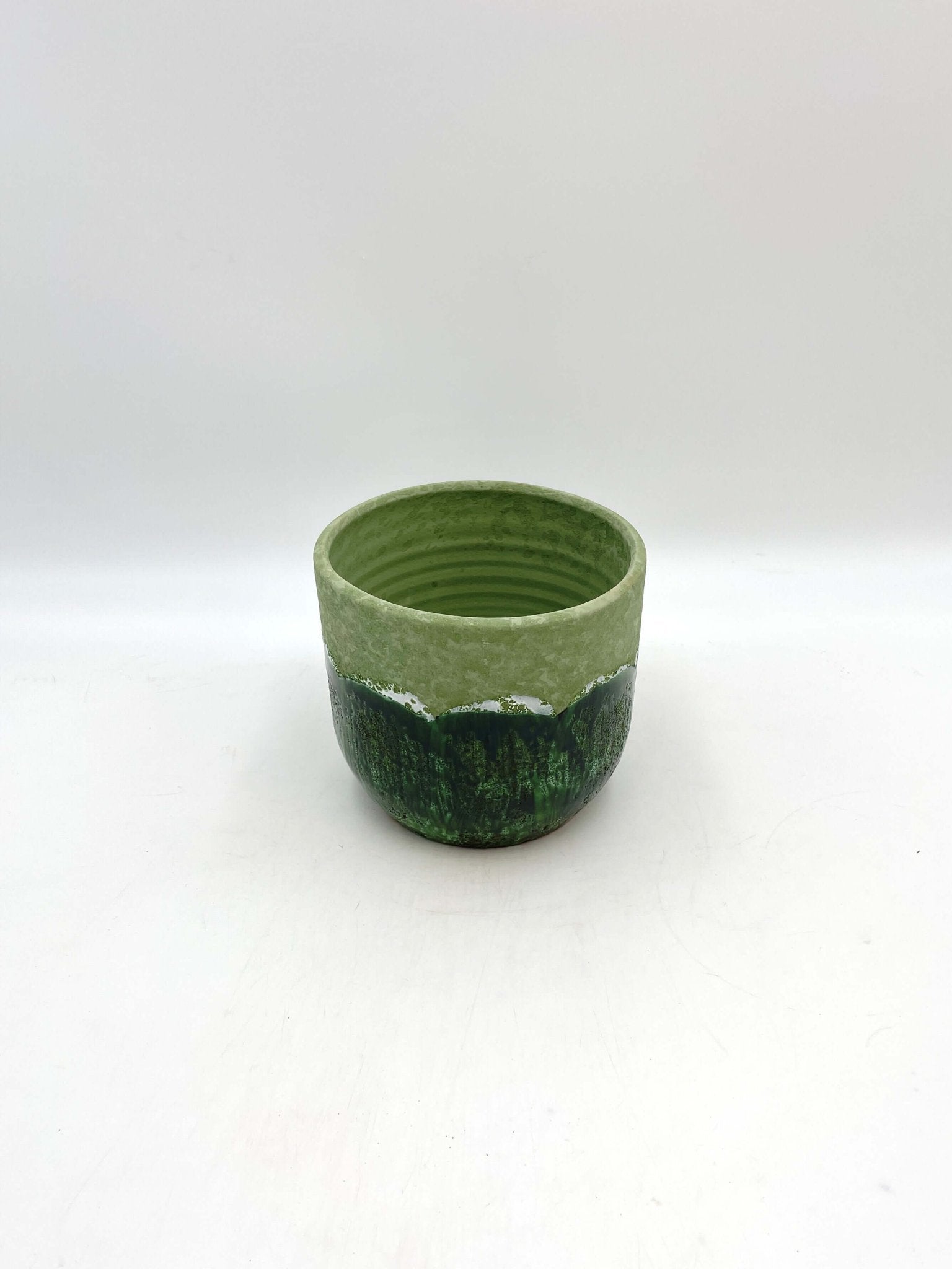 Moon Jungle Plant Pots, Ceramic Green, House Plant Pot in Multiple Sizes