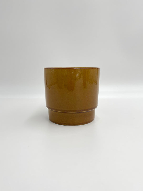 Nova Ceramic Plant Pot, Ochre, D13cm