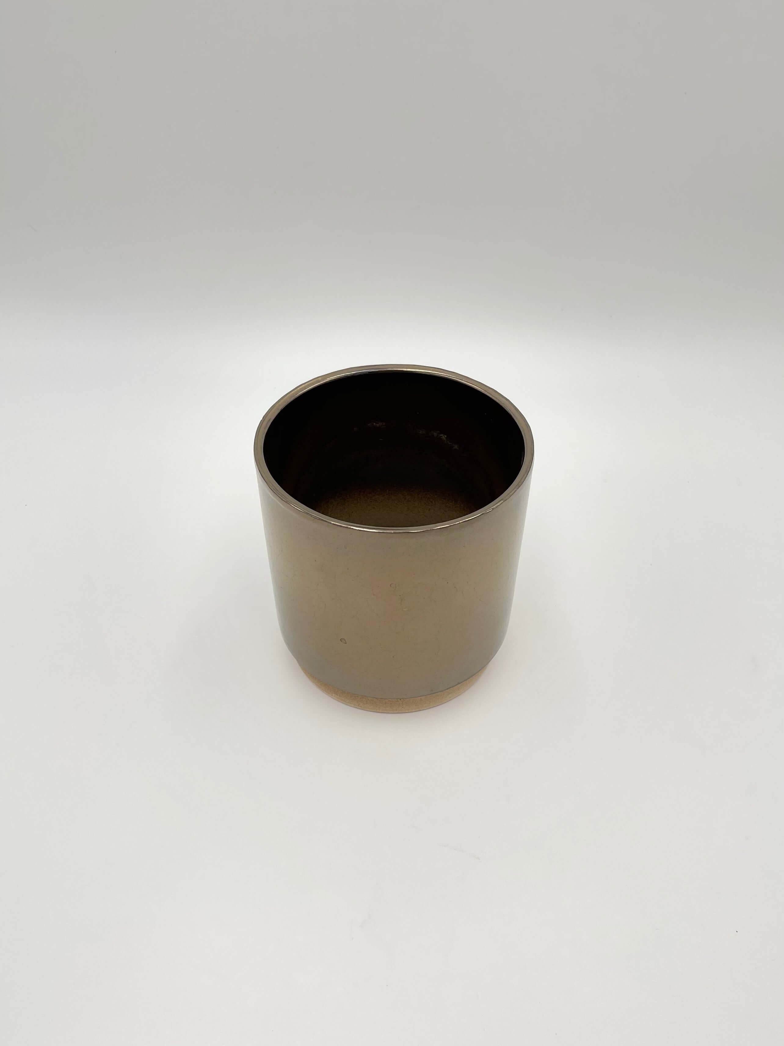 Olympia Ceramic Plant Pot, Bronze, D13CM