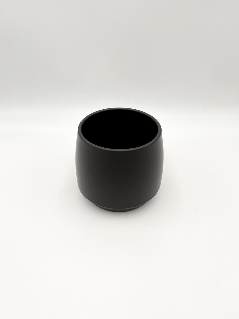 Orbit Ceramic Plant Pots, Black