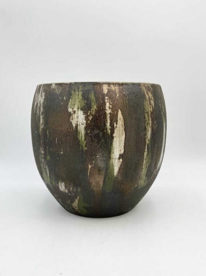 Roel Handmade Ceramic Indoor Pot, Green, D17cm