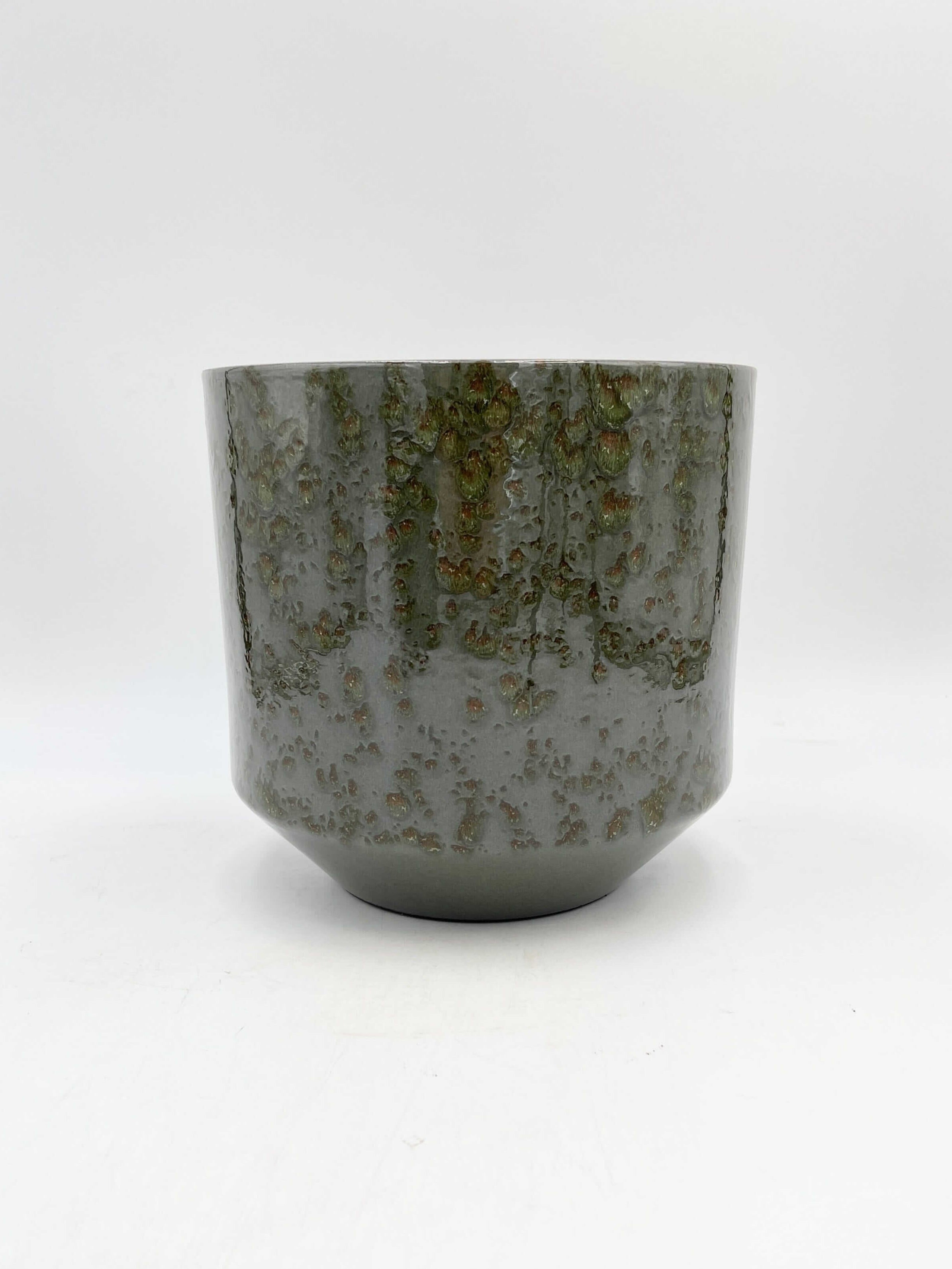 Sebastian Handmade Indoor Pots, Green, 14cm - 17cm House Plant Pot