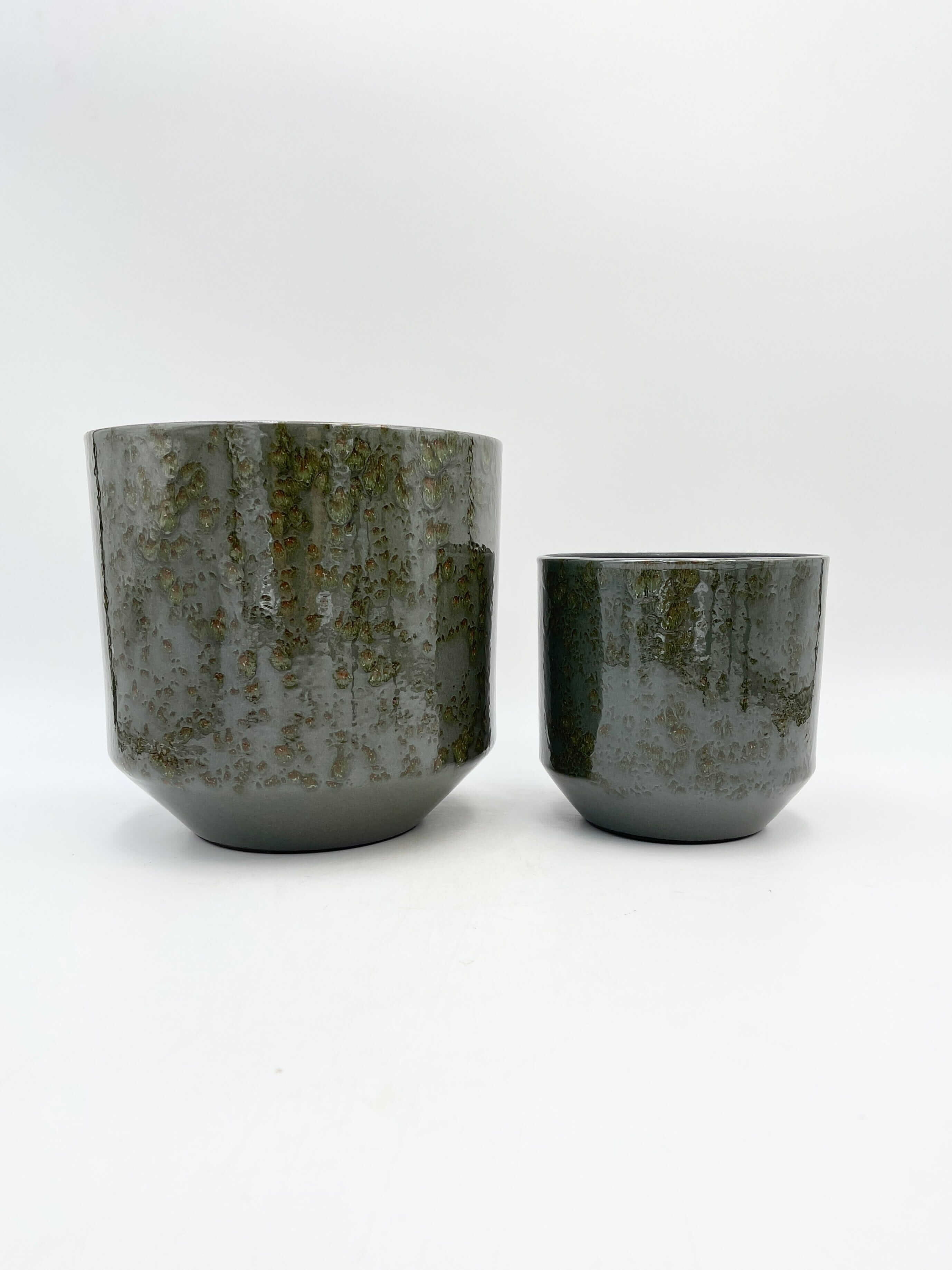 Sebastian Handmade Indoor Pots, Green, 14cm - 17cm House Plant Pot