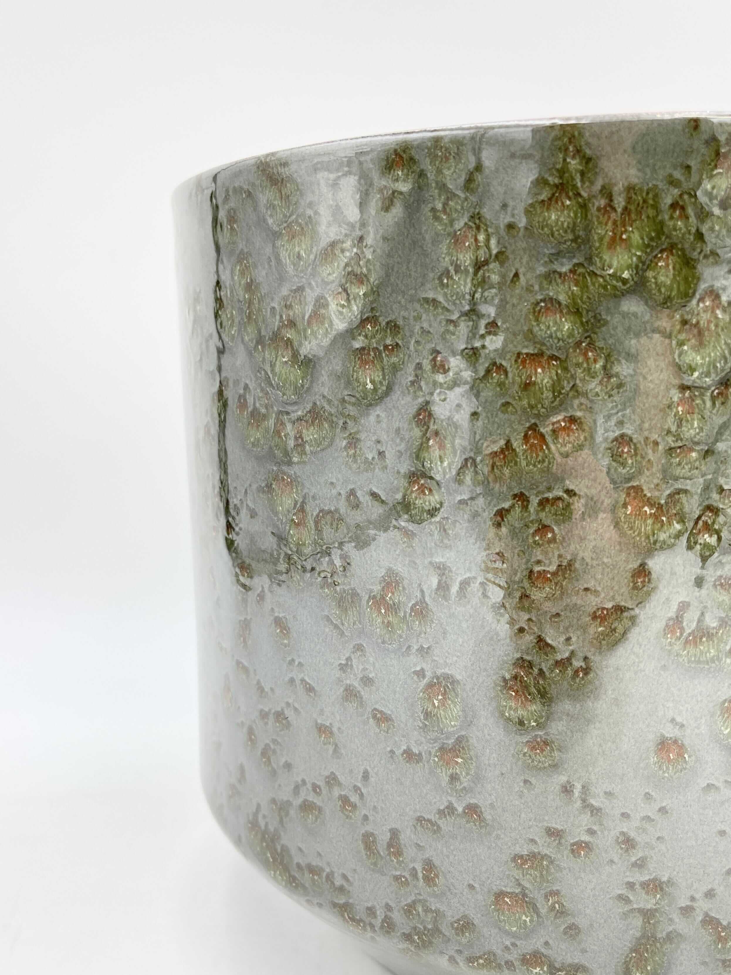 Sebastian Handmade Indoor Pots, Green, 14cm - 17cm House Plant Pot