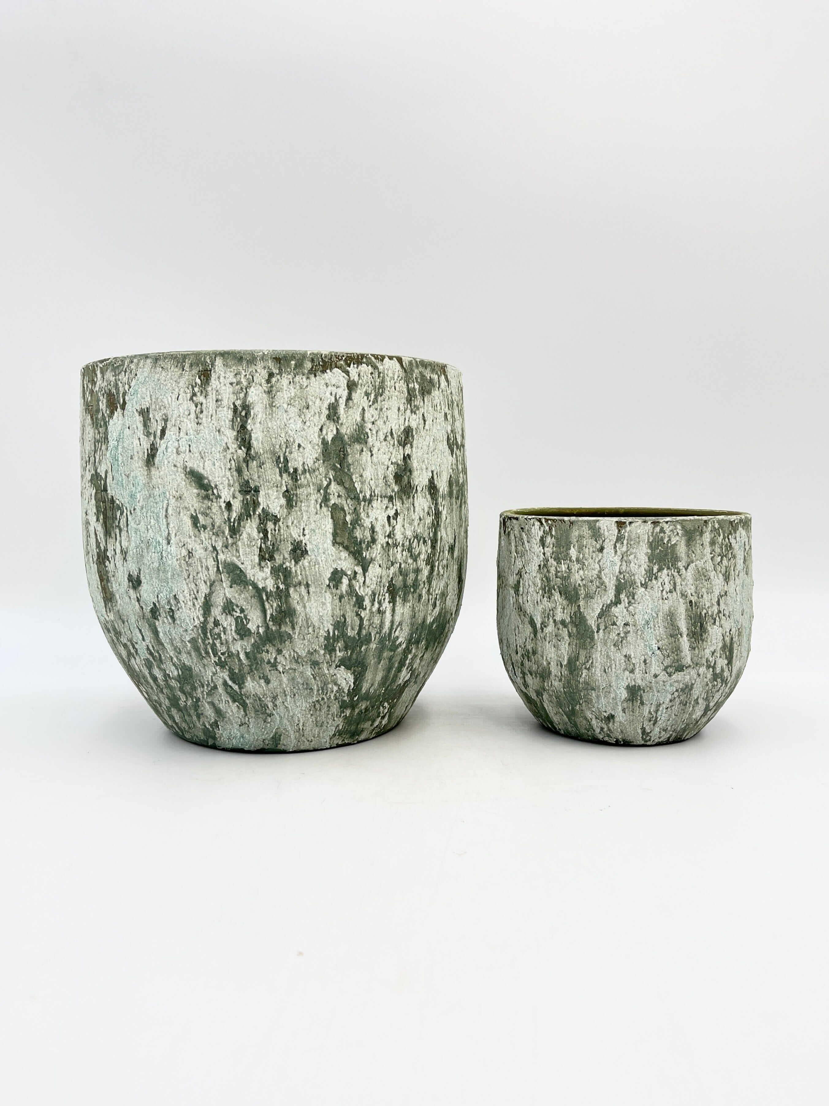 Sem Handmade, Rustic Ceramic Indoor Plant Pots in Multiple Sizes Green