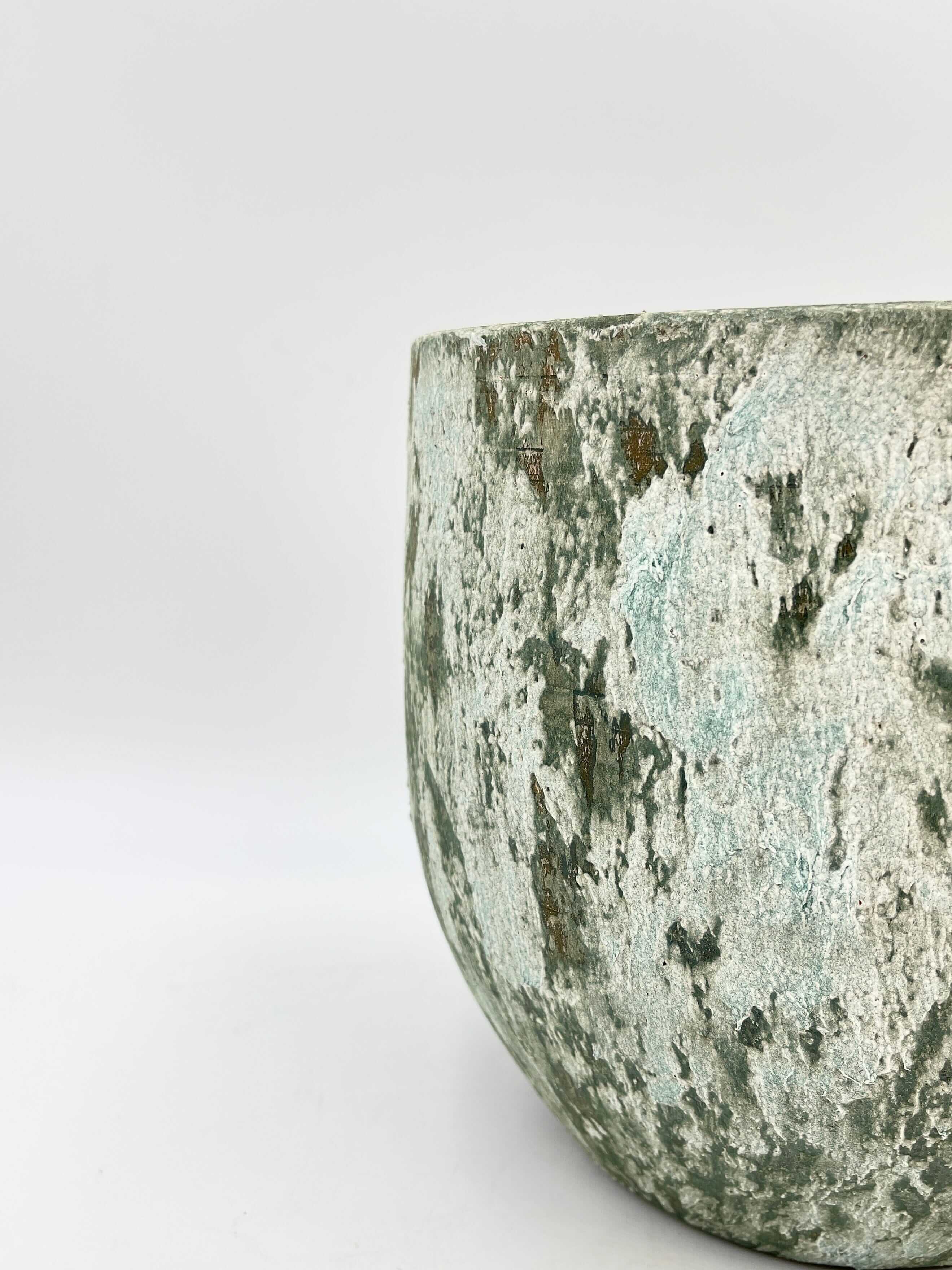Sem Handmade, Rustic Ceramic Indoor Plant Pots in Multiple Sizes Green
