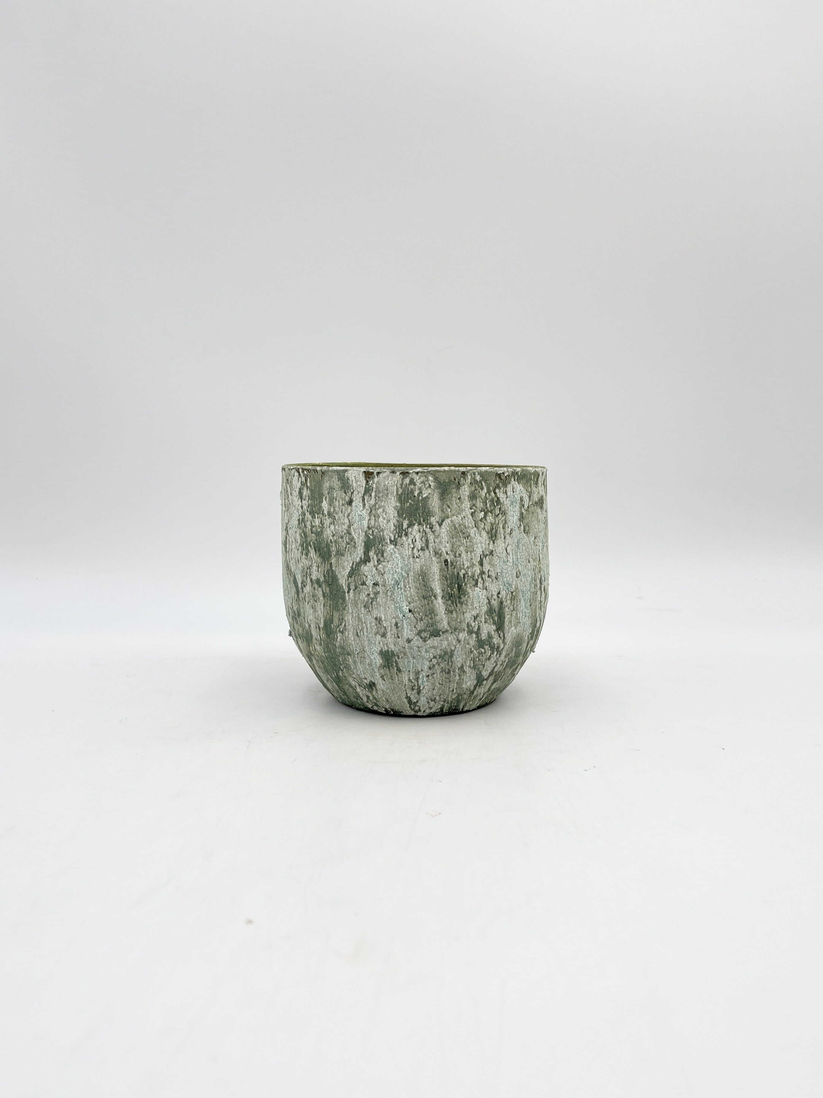 Sem Handmade, Rustic Ceramic Indoor Plant Pots in Multiple Sizes Green