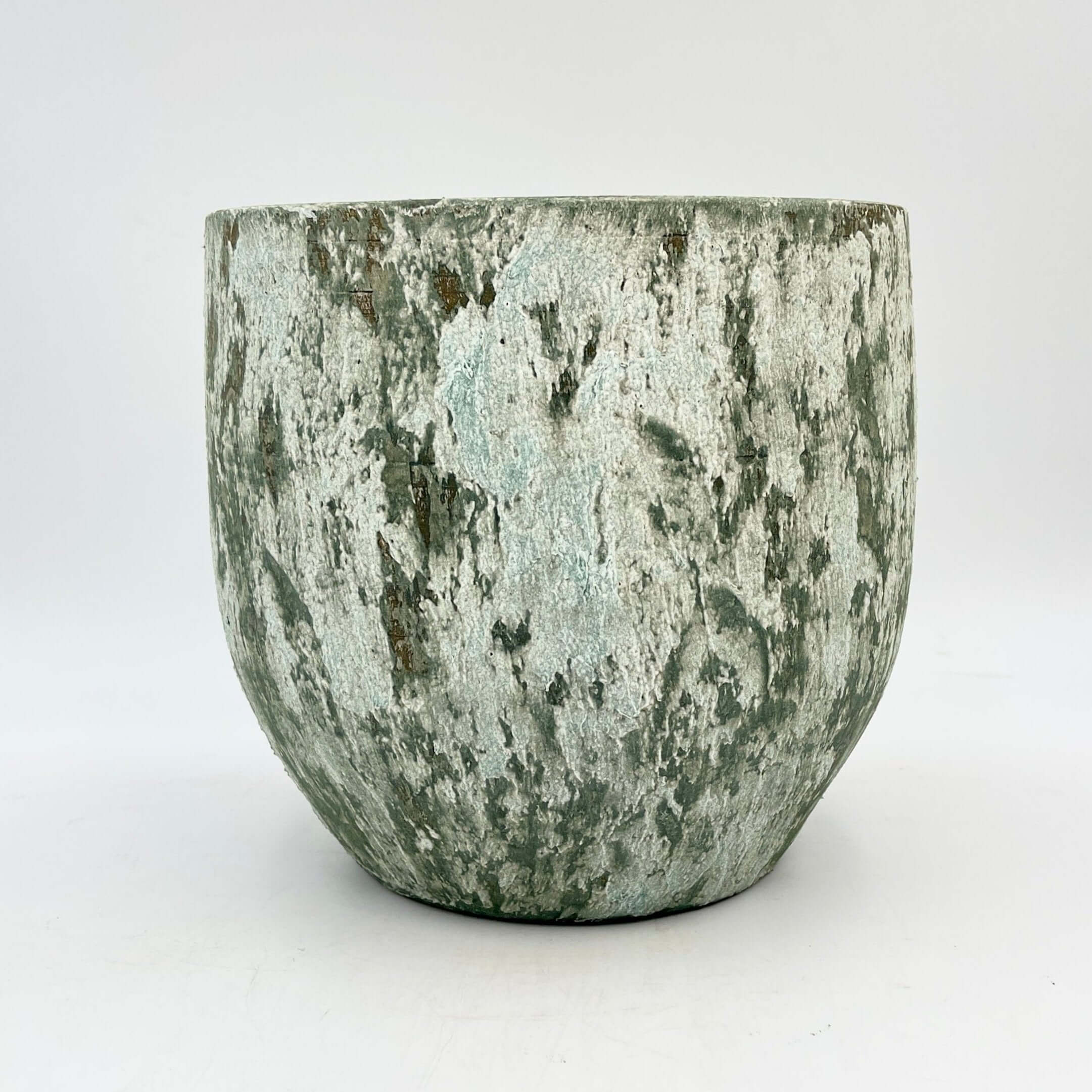 Sem Handmade, Rustic Ceramic Indoor Plant Pots in Multiple Sizes Green