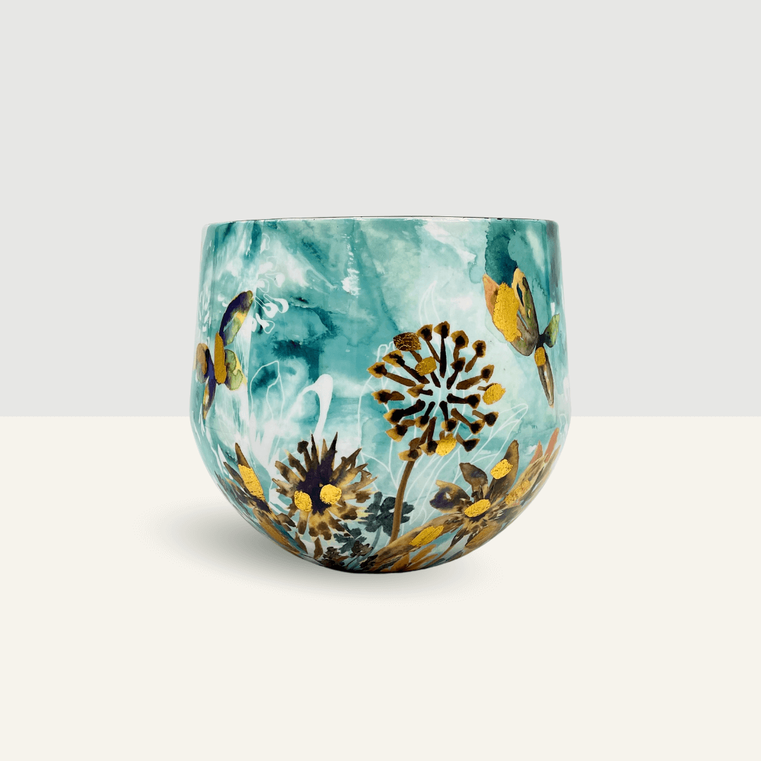 Fresia Metal Plant Pots by Lammie, Designer Plant Pots in Multiple Sizes