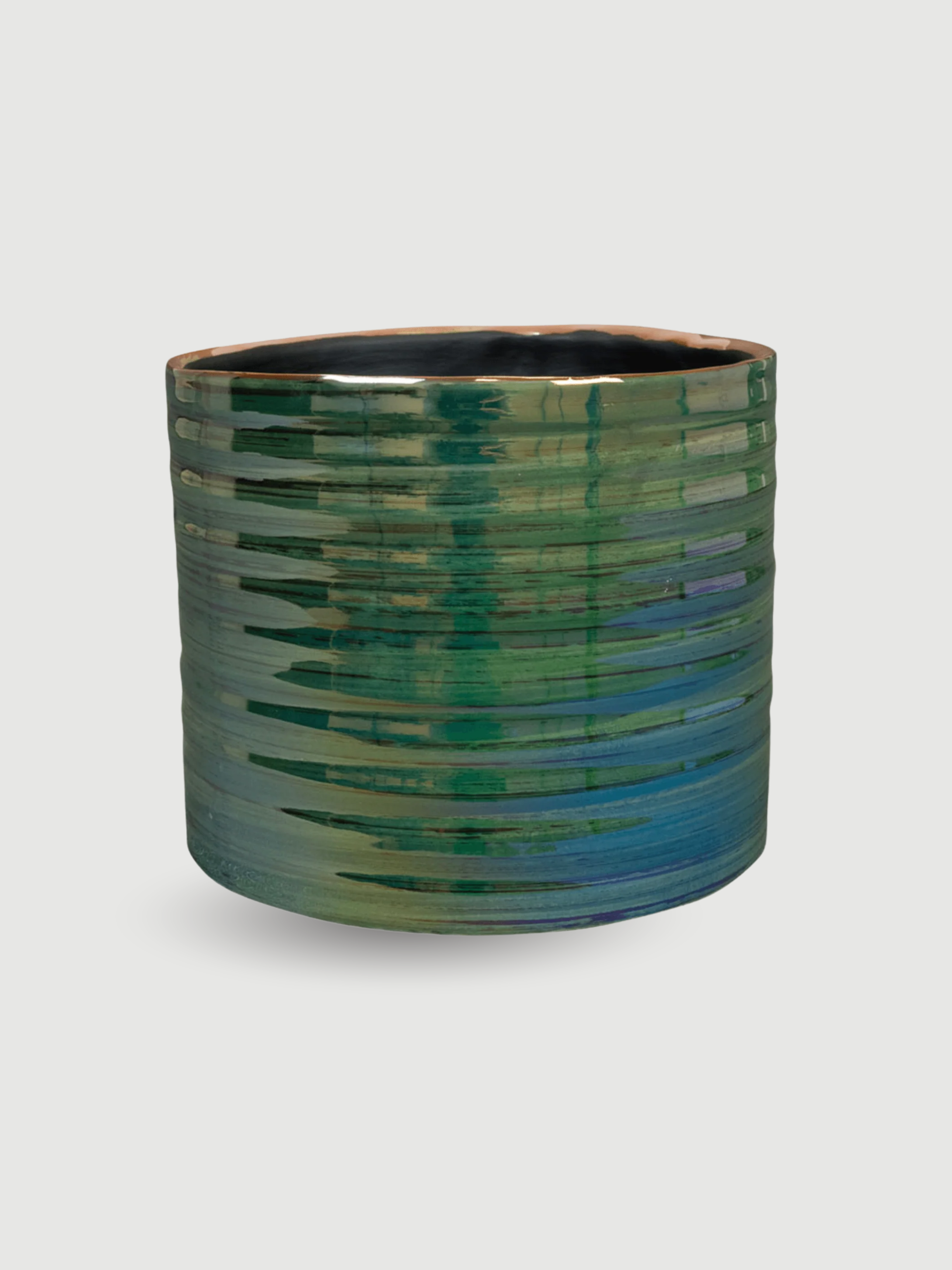 Didi Ceramic Plant Pots, Pearl Green, 14cm - 19cm House Plant Pot