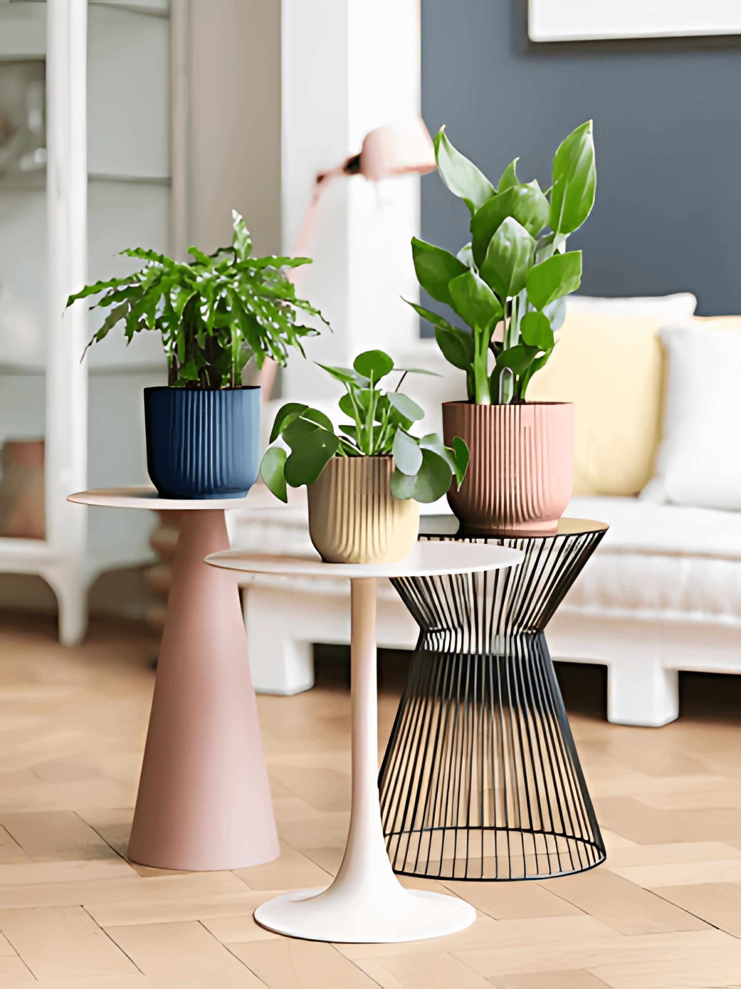 Elho Vibes Fold, Deep Blue Plant Pots in Multiple Sizes, Recycled Plastic