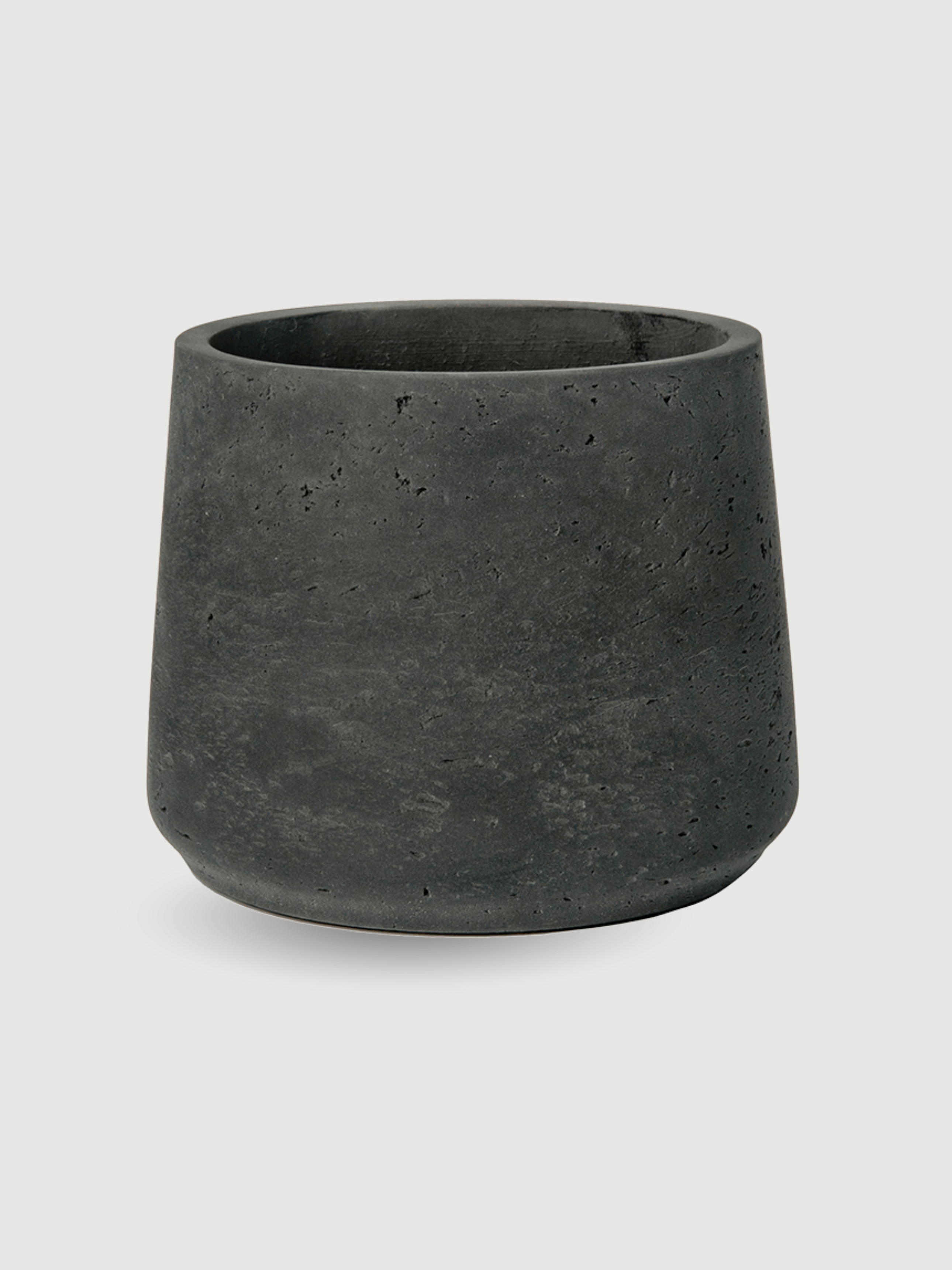 Black Washed Patt Plant Pots, Indoor Outdoor Planters, 17cm–23cm, Modern Ceramic Pot