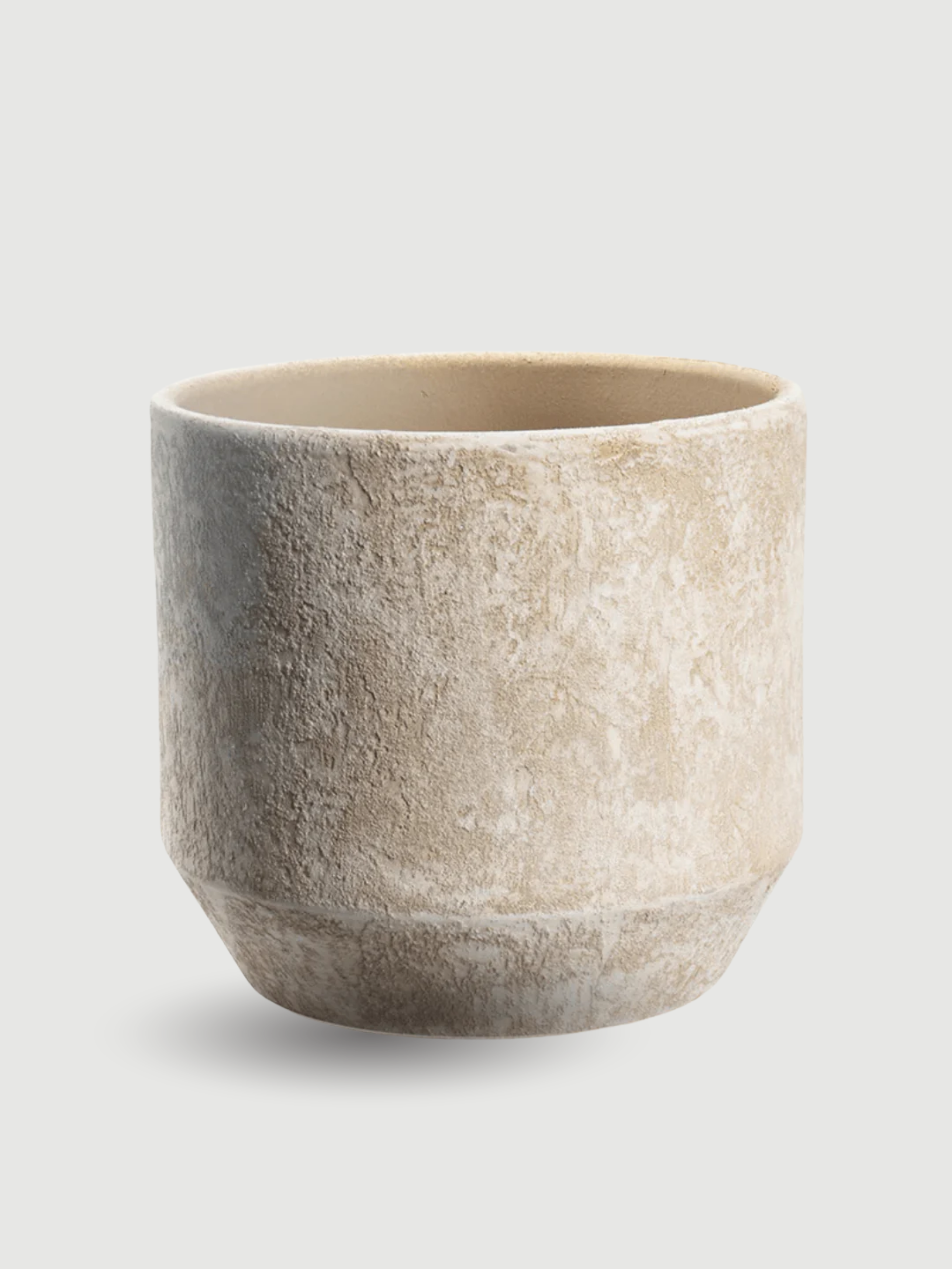 Lars Ceramic Plant Pots, Rustic Beige, Handmade XL, House Plant Pot in Multiple Sizes