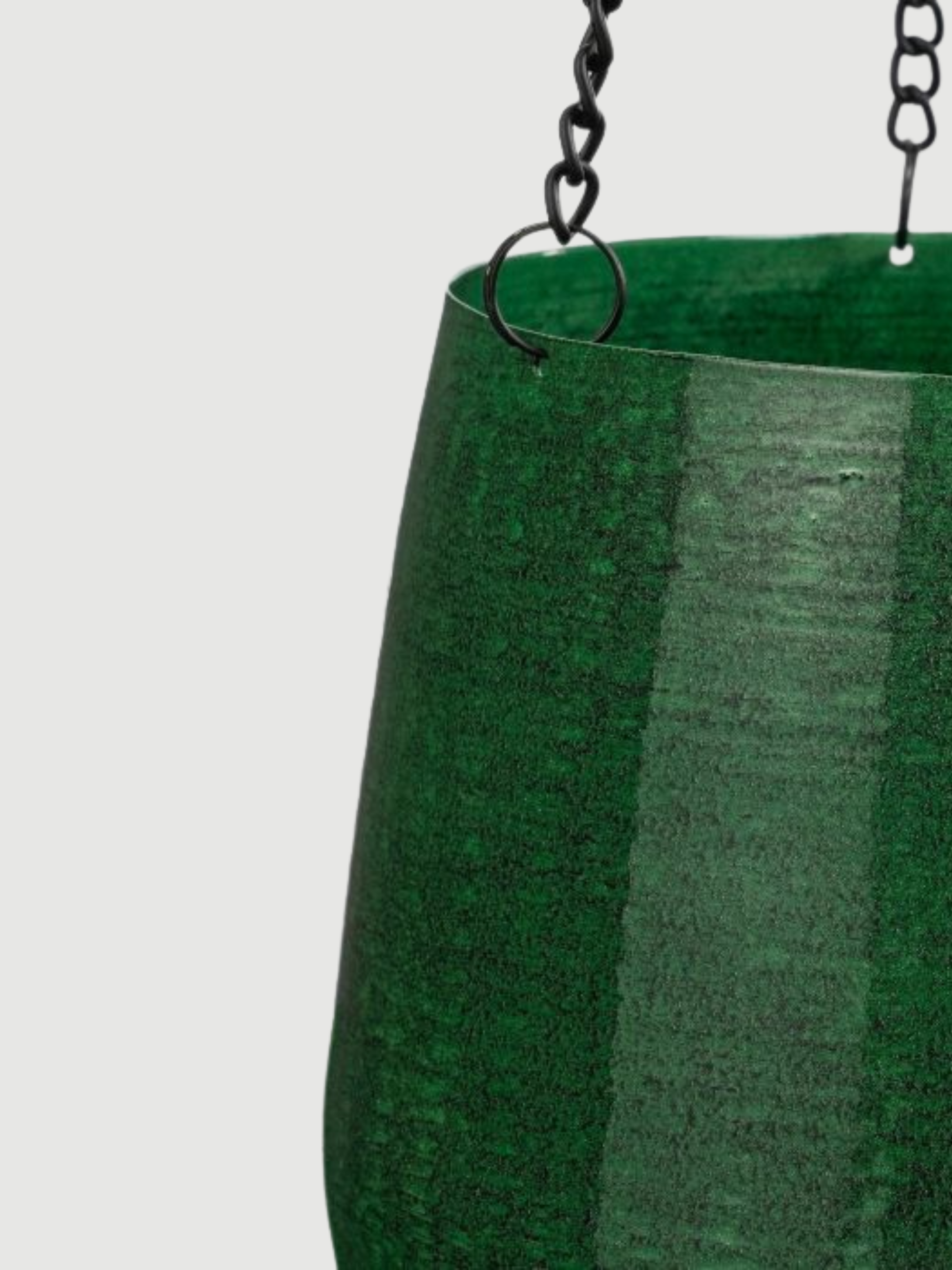 Metal Hanging Pot, Benson, Green