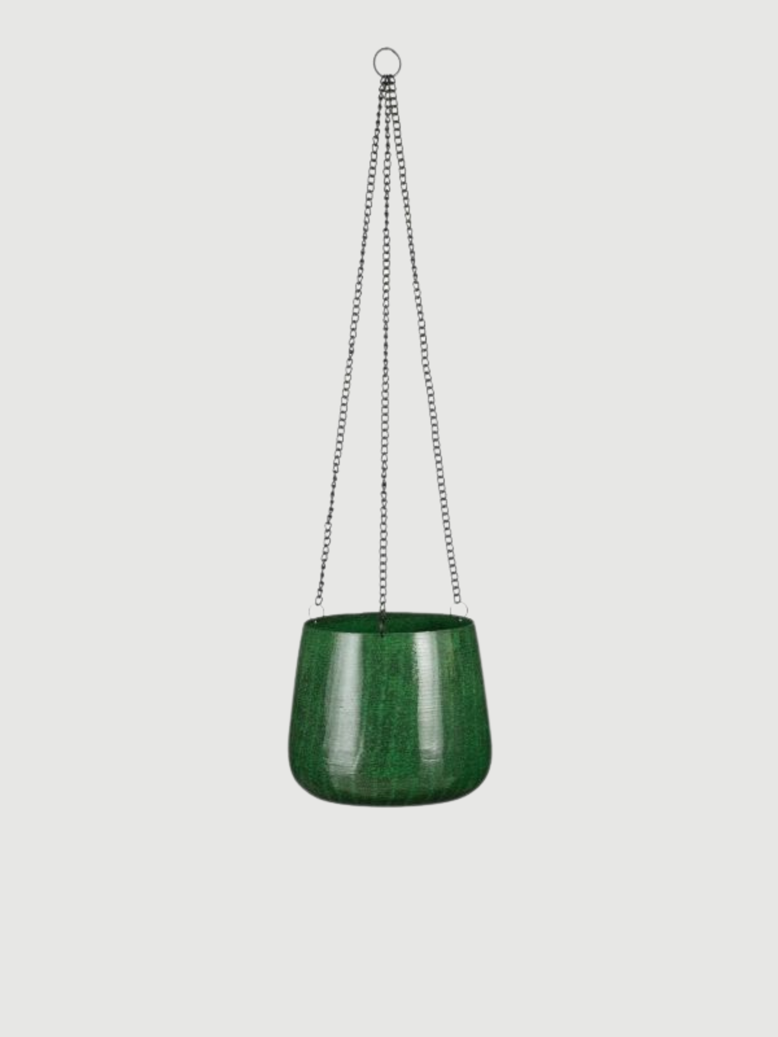 Metal Hanging Pot, Benson, Green