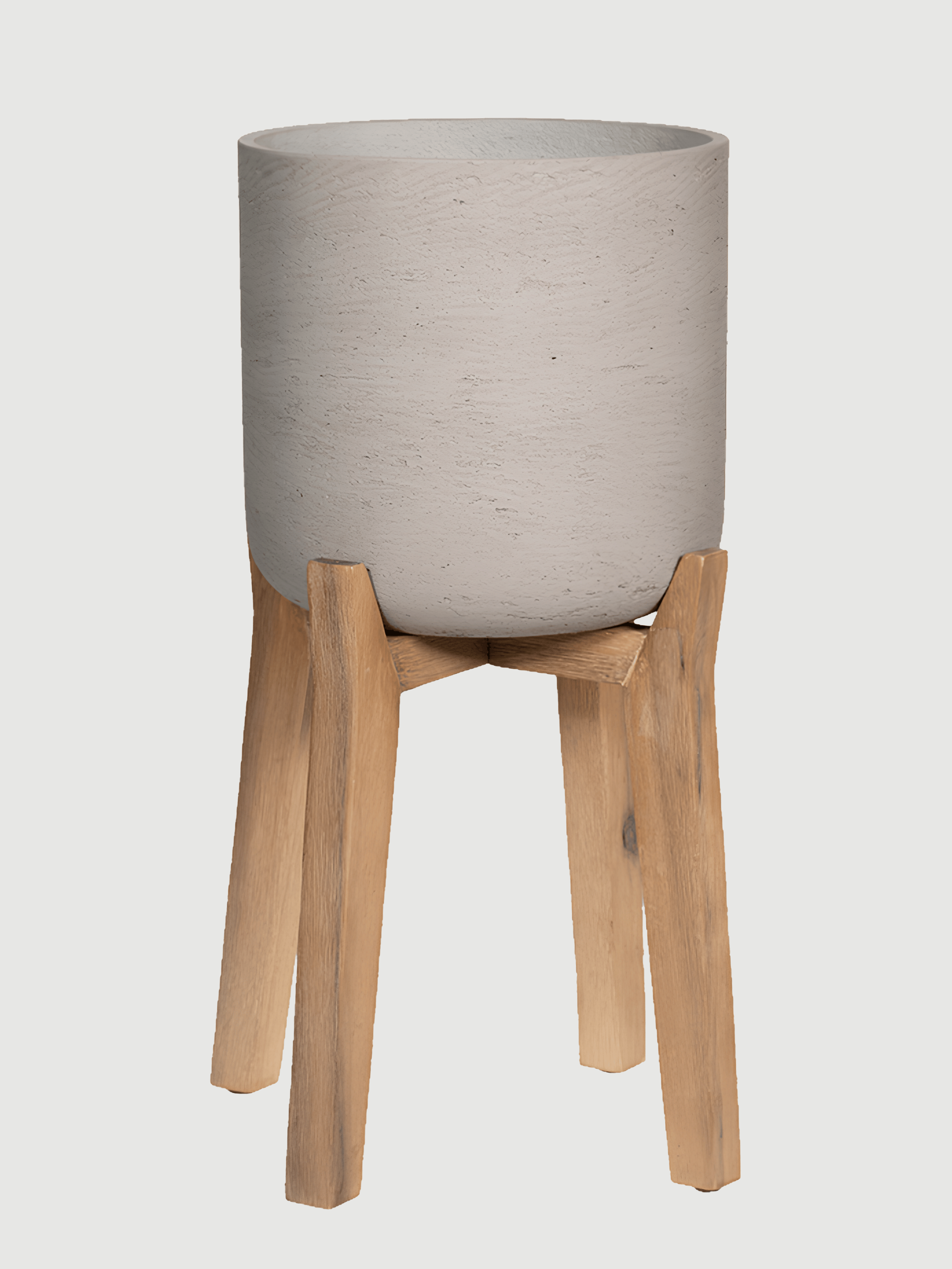 Charlie Plant Pot on Feet, Grey Washed