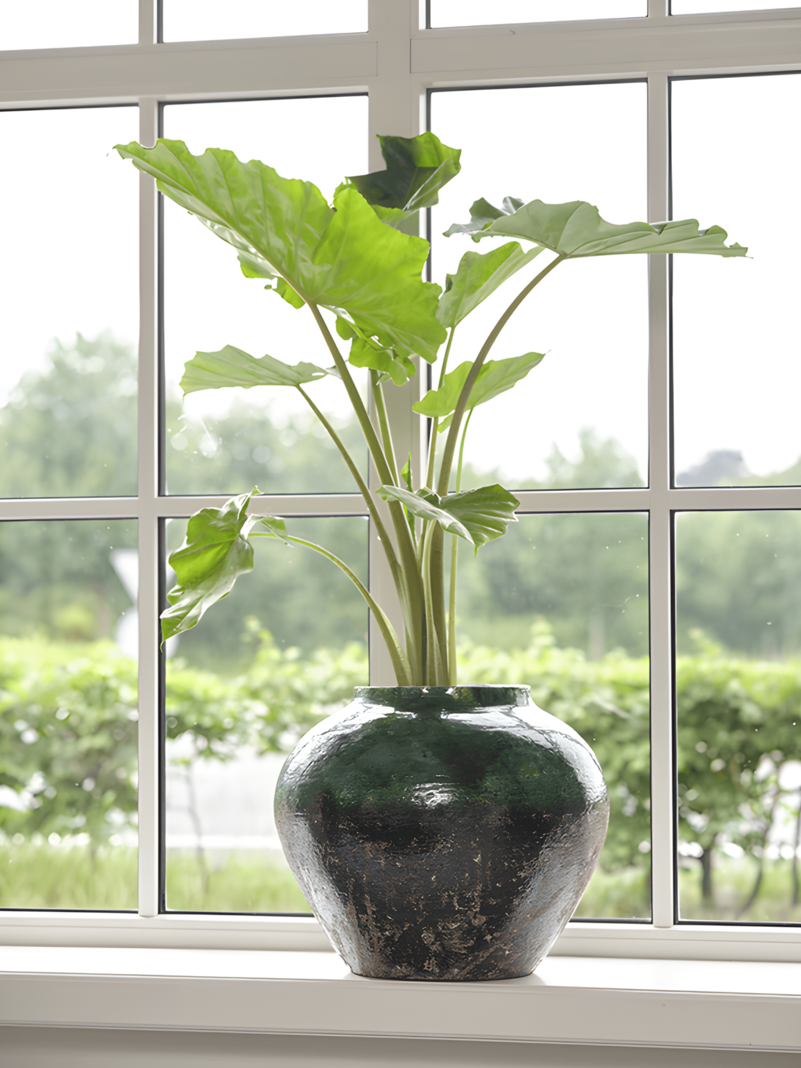 Handmade_Lindy_Jar_Plant_Pot_Retro_Green_Houseplant_Pot_28cm