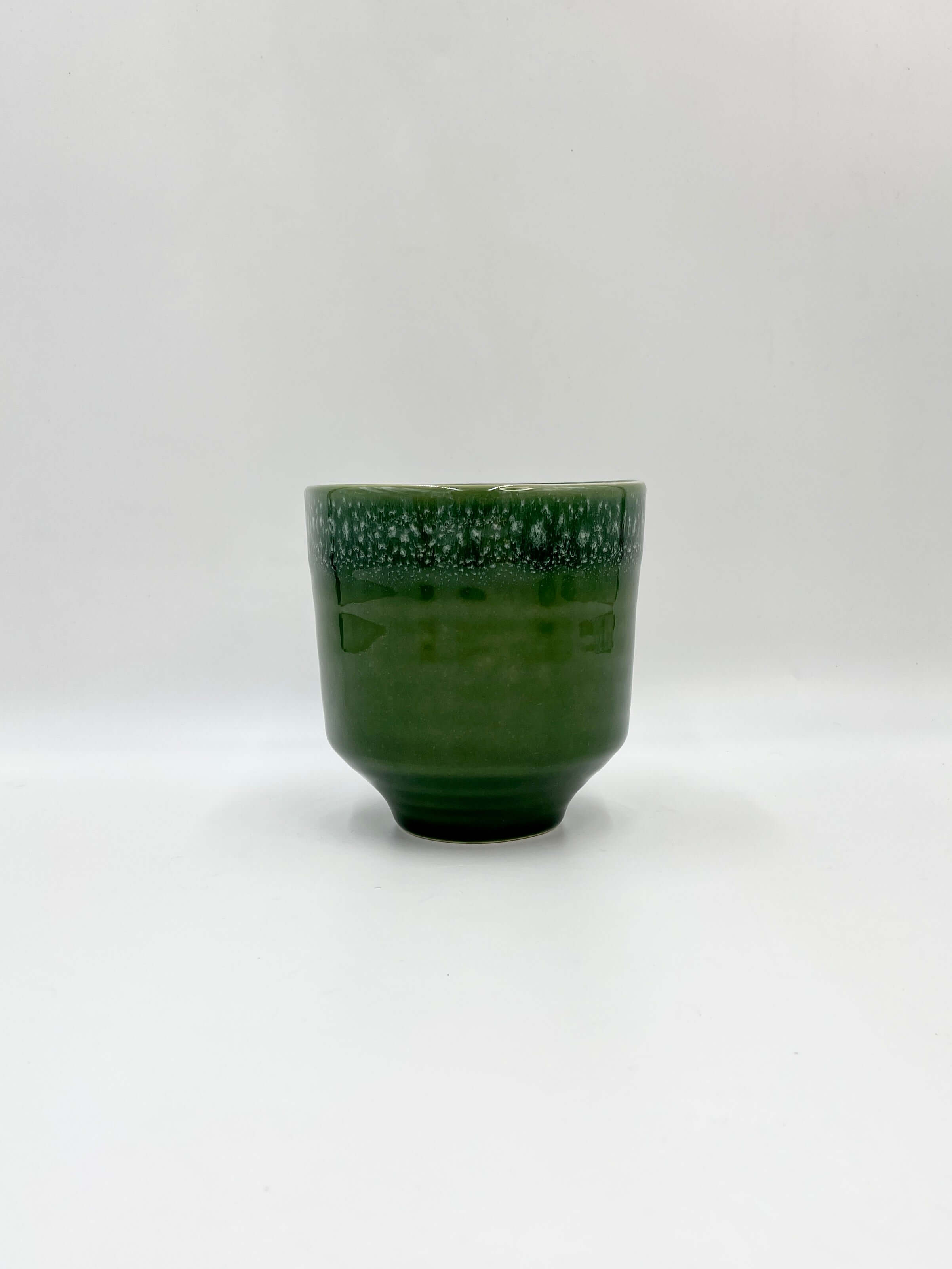 Handmade Otis Plant Pot, D16cm, Green