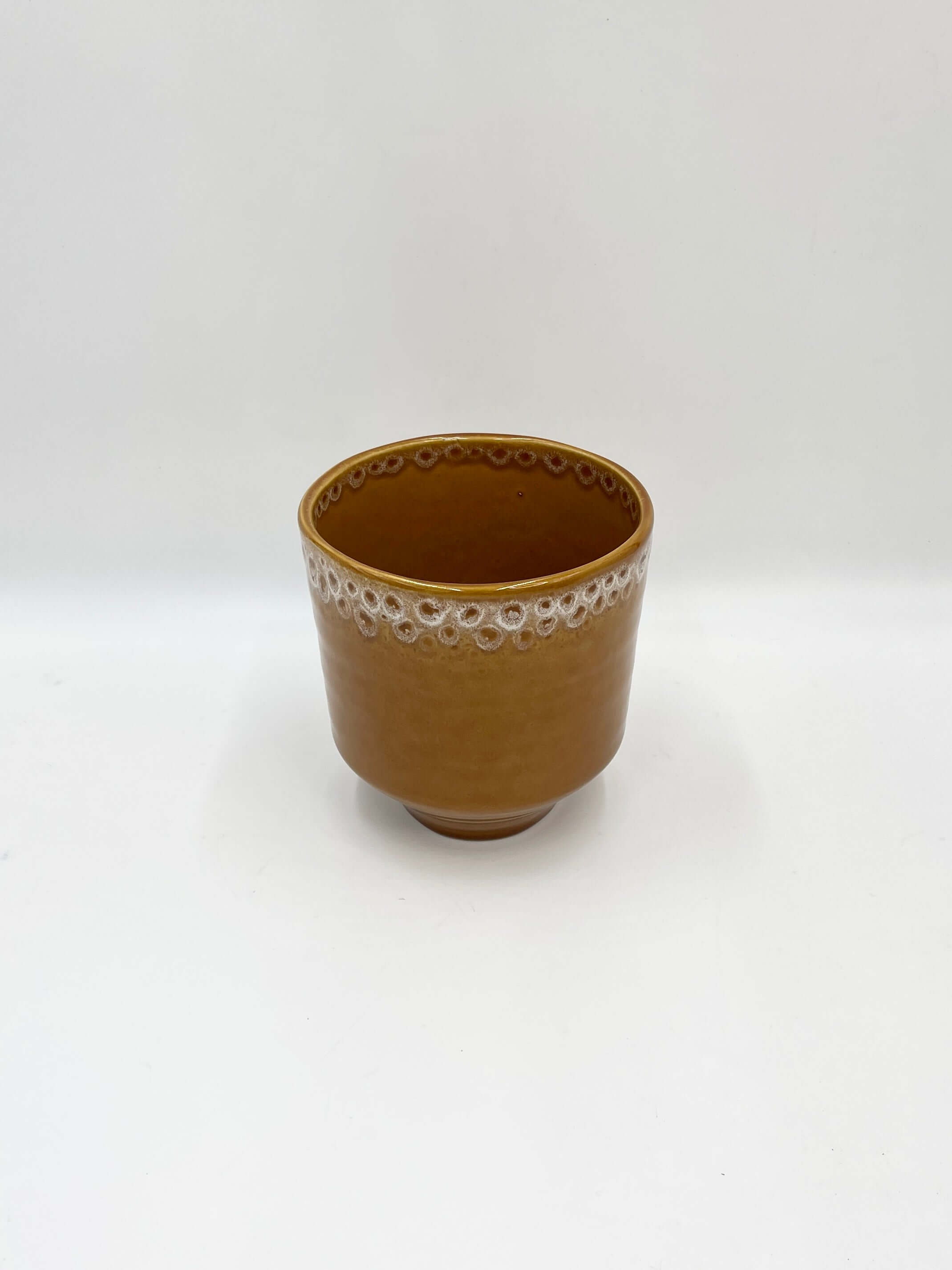 Handmade Otis Plant Pot, D16cm, Ochre