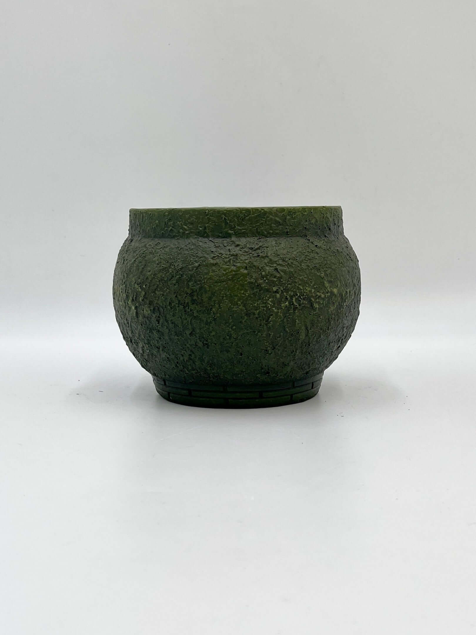 Handmade Lola Indoor Plant Pot, Concrete, Deep Green