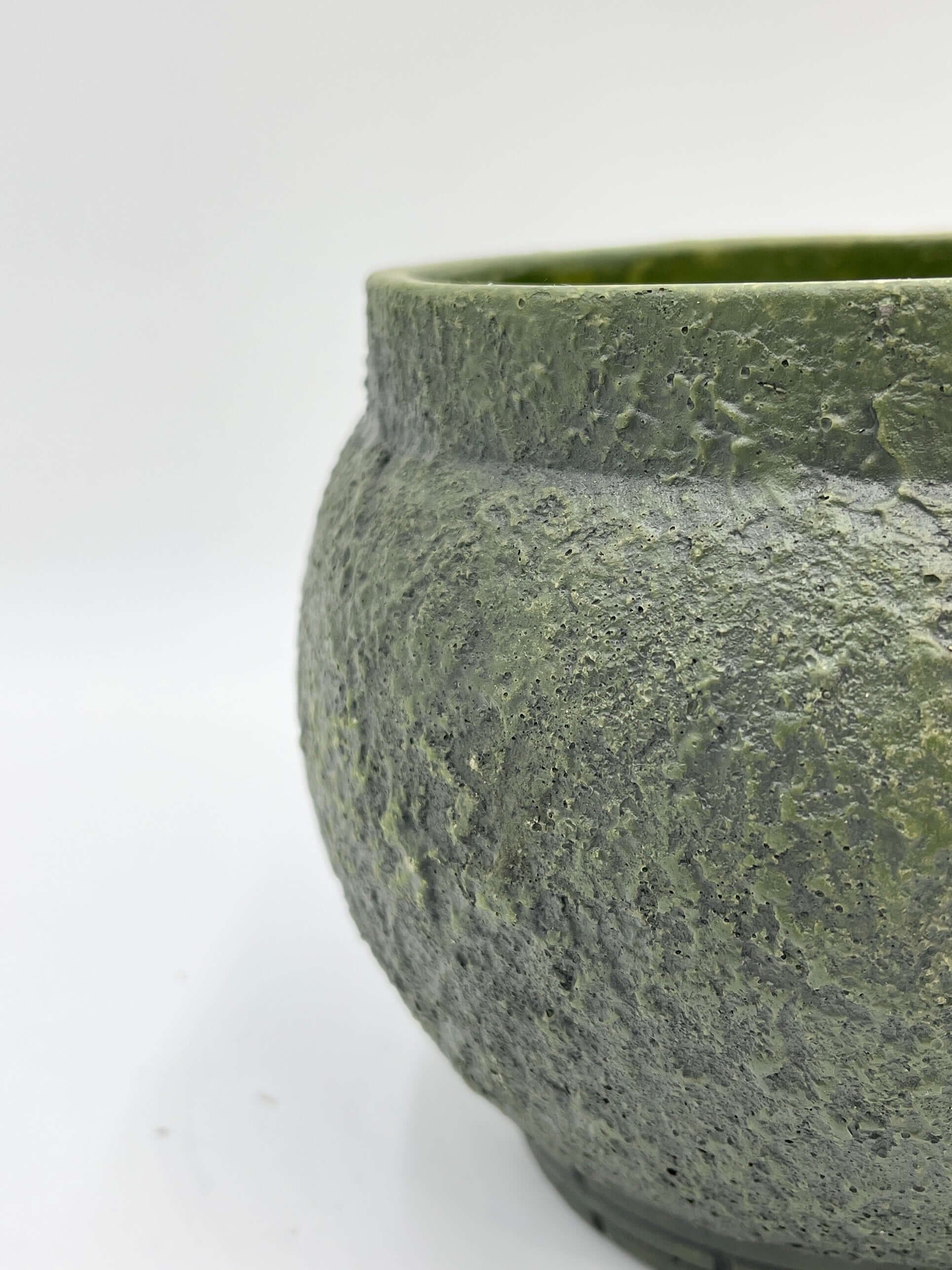 Handmade Lola Indoor Plant Pot, Concrete, Deep Green