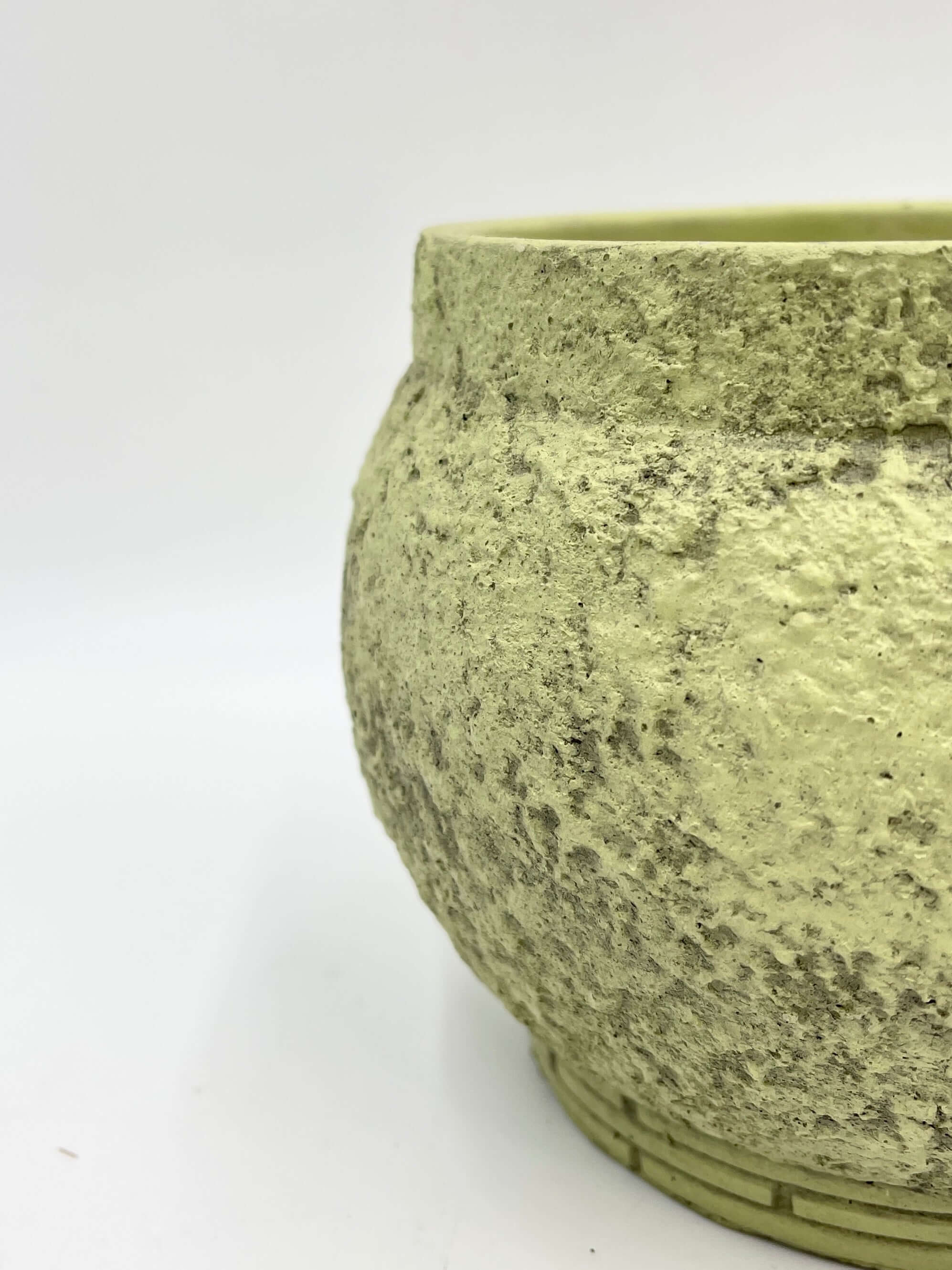 Handmade Lola Indoor Plant Pot, Concrete, Light Green