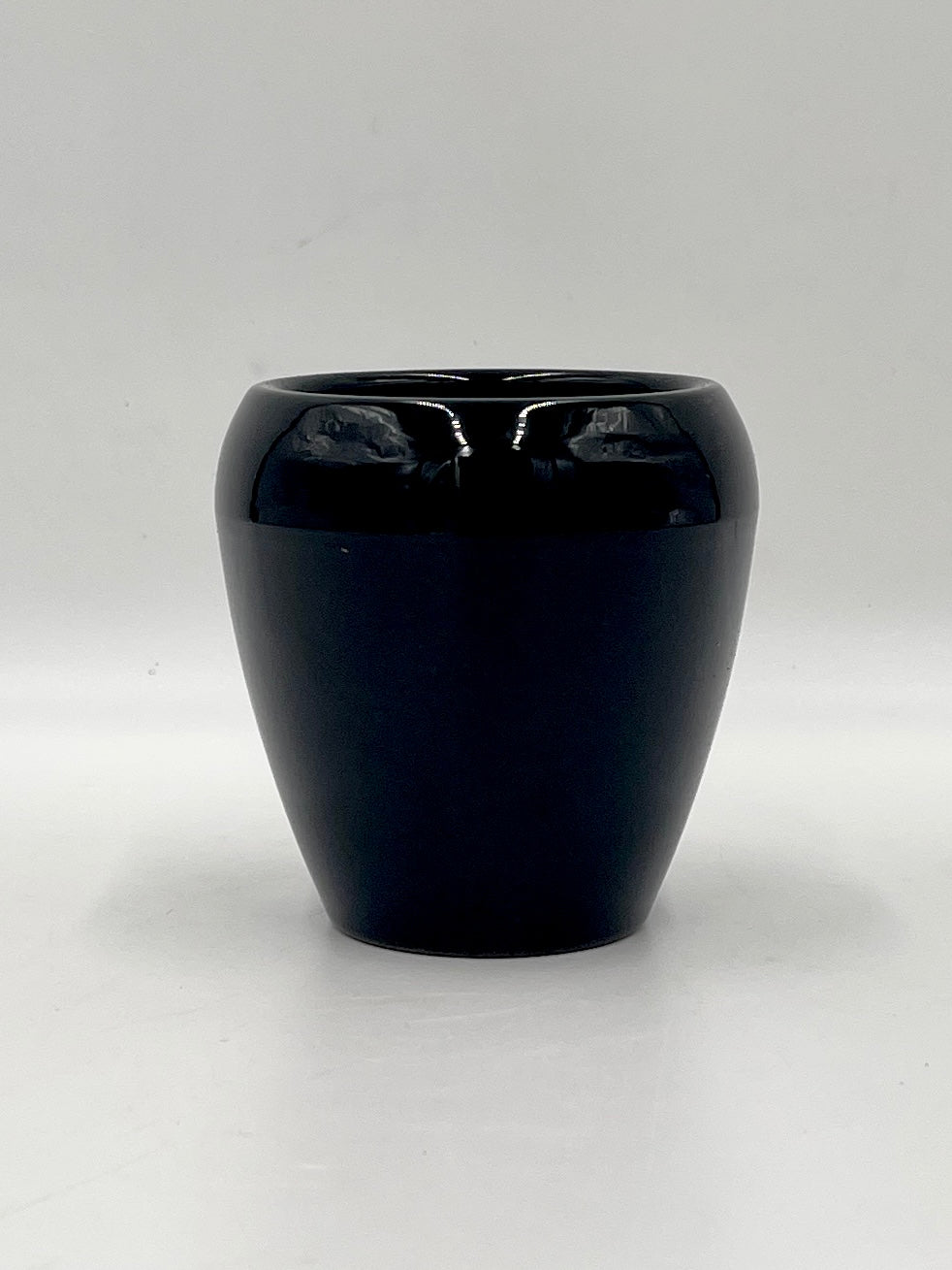 Basic Black Ceramic Pot, D9cm