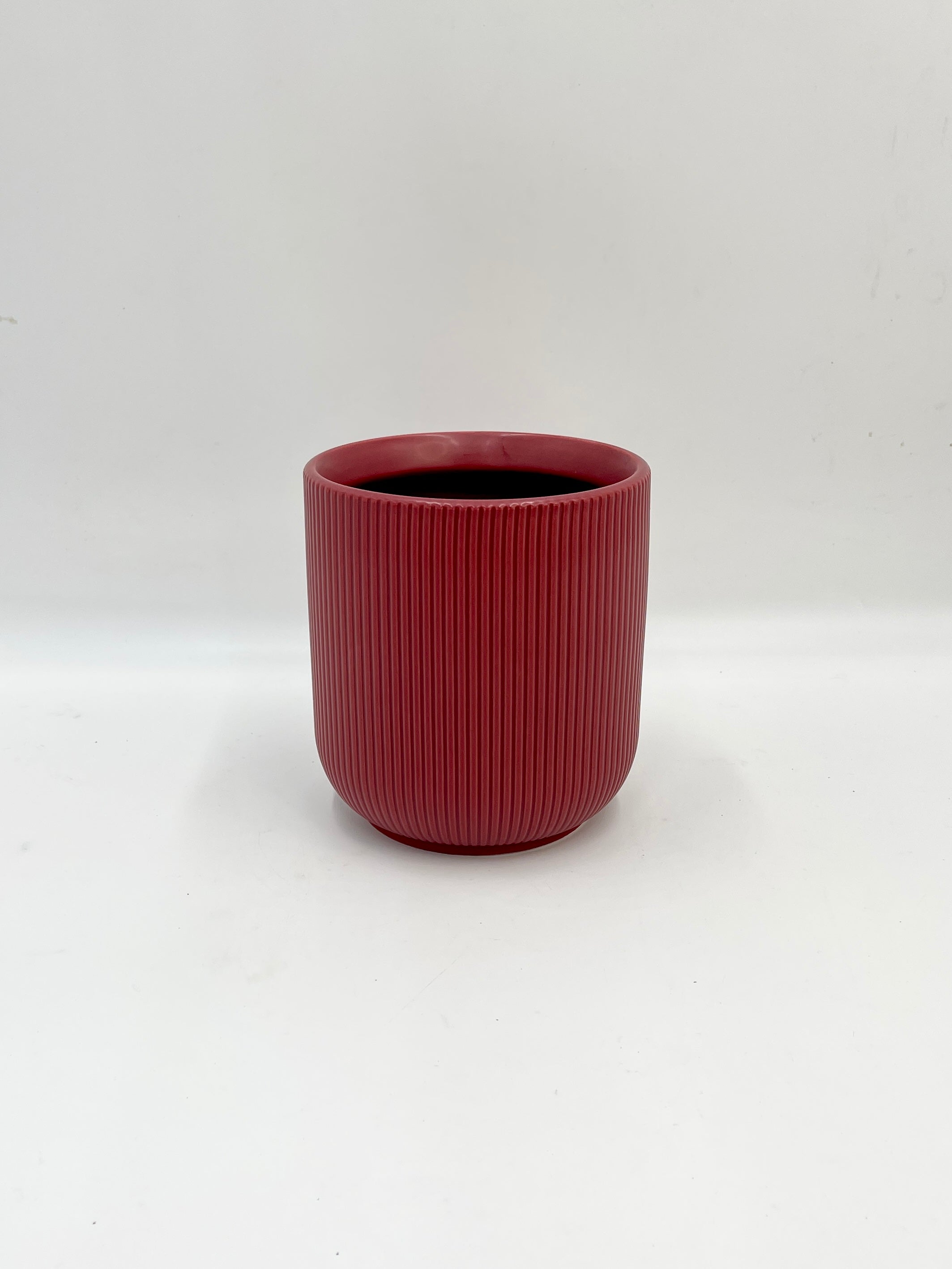  Red Ceramic Plant Pot - Lava D14cm