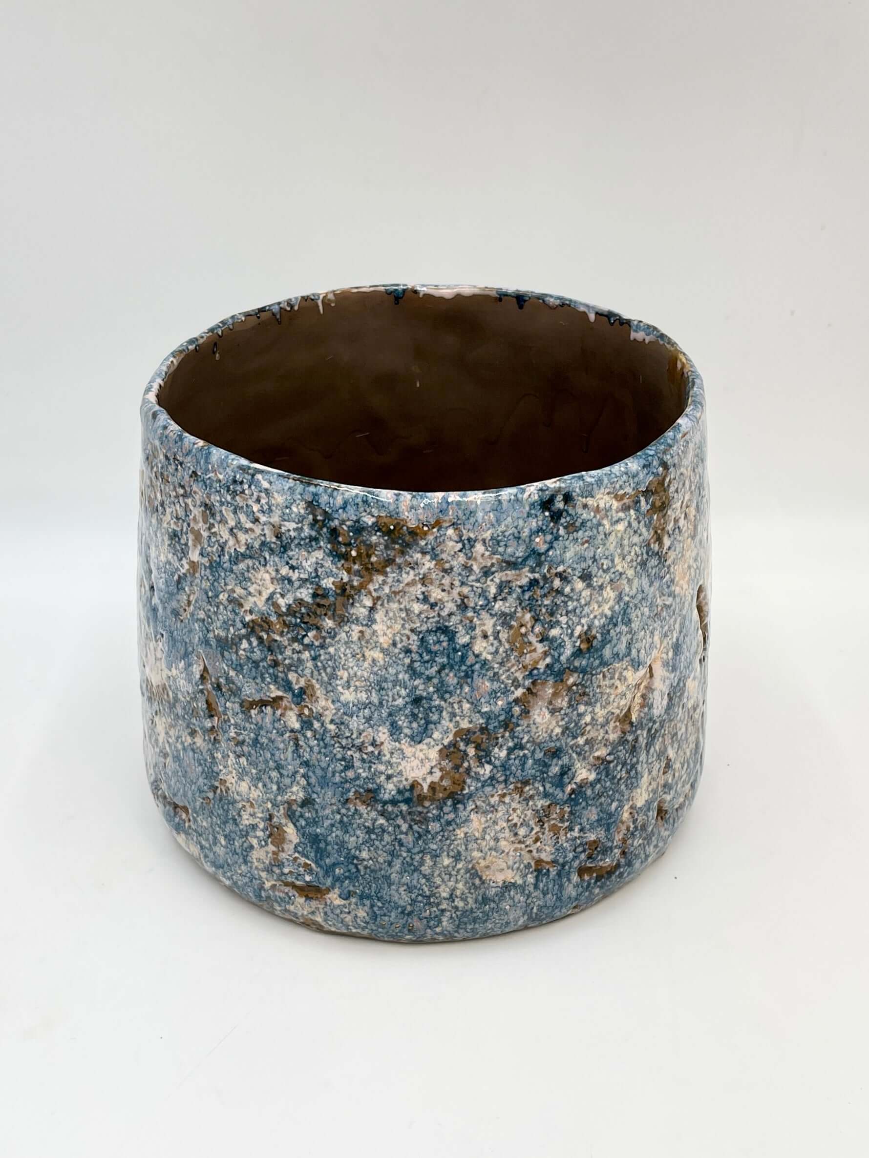 Blue Glazed Ceramic Plant Pot - Masha Kobalt - Multiple Sizes