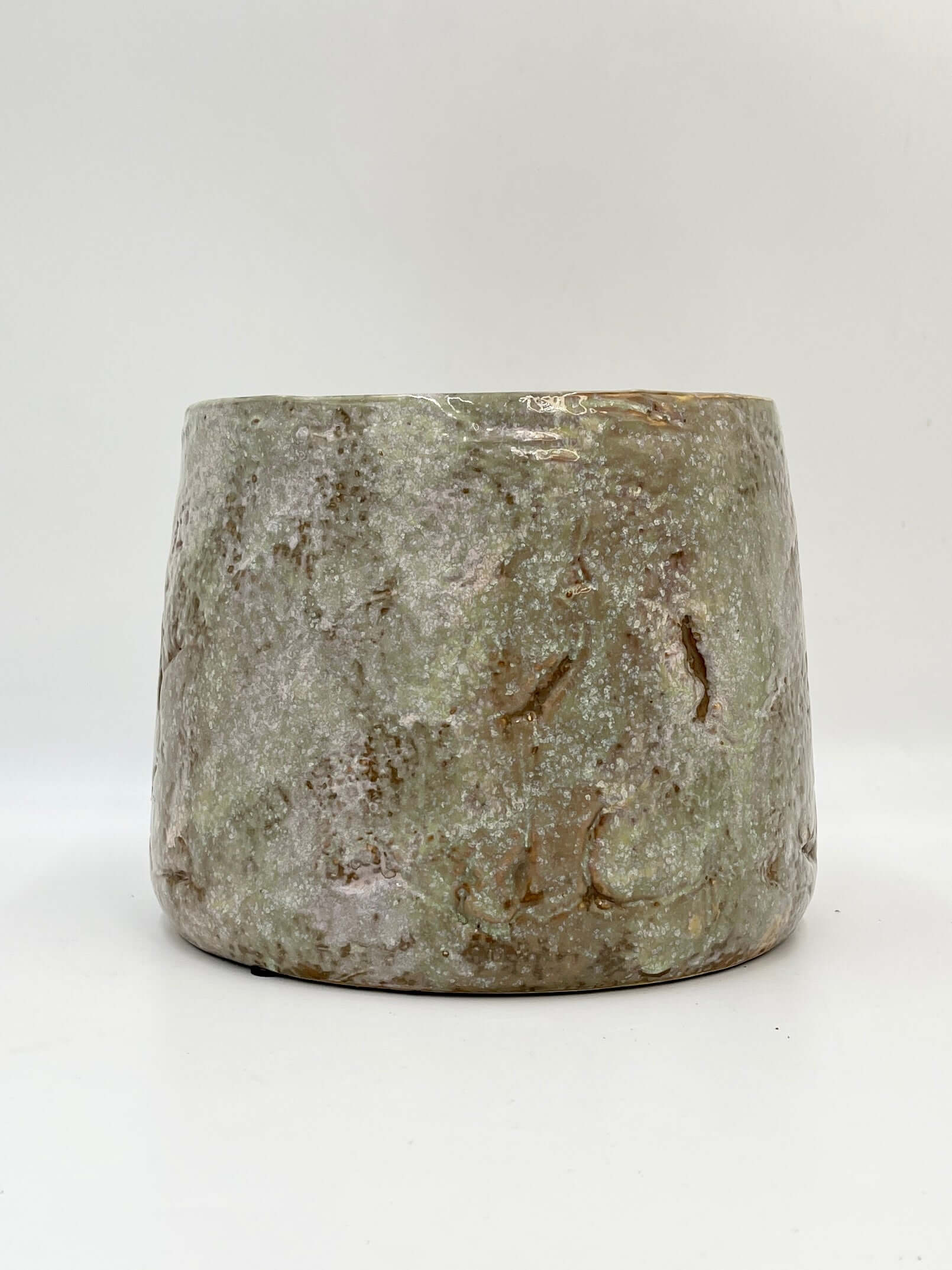 Green Ceramic Plant Pot - Masha - Multiple Sizes, Indoor Plant Pot