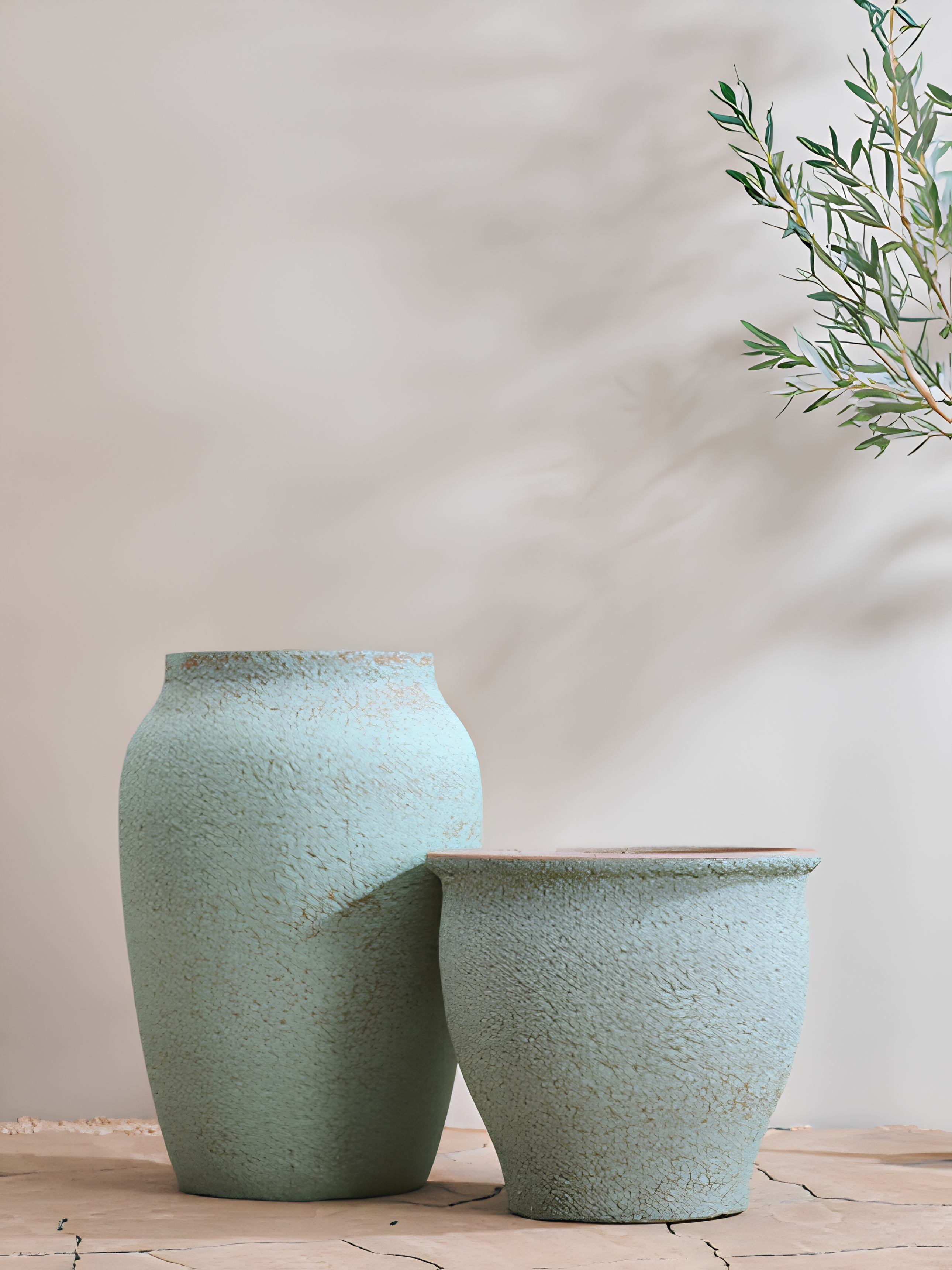 Poseidon Mediterranean Plant Pot – Rustic Green