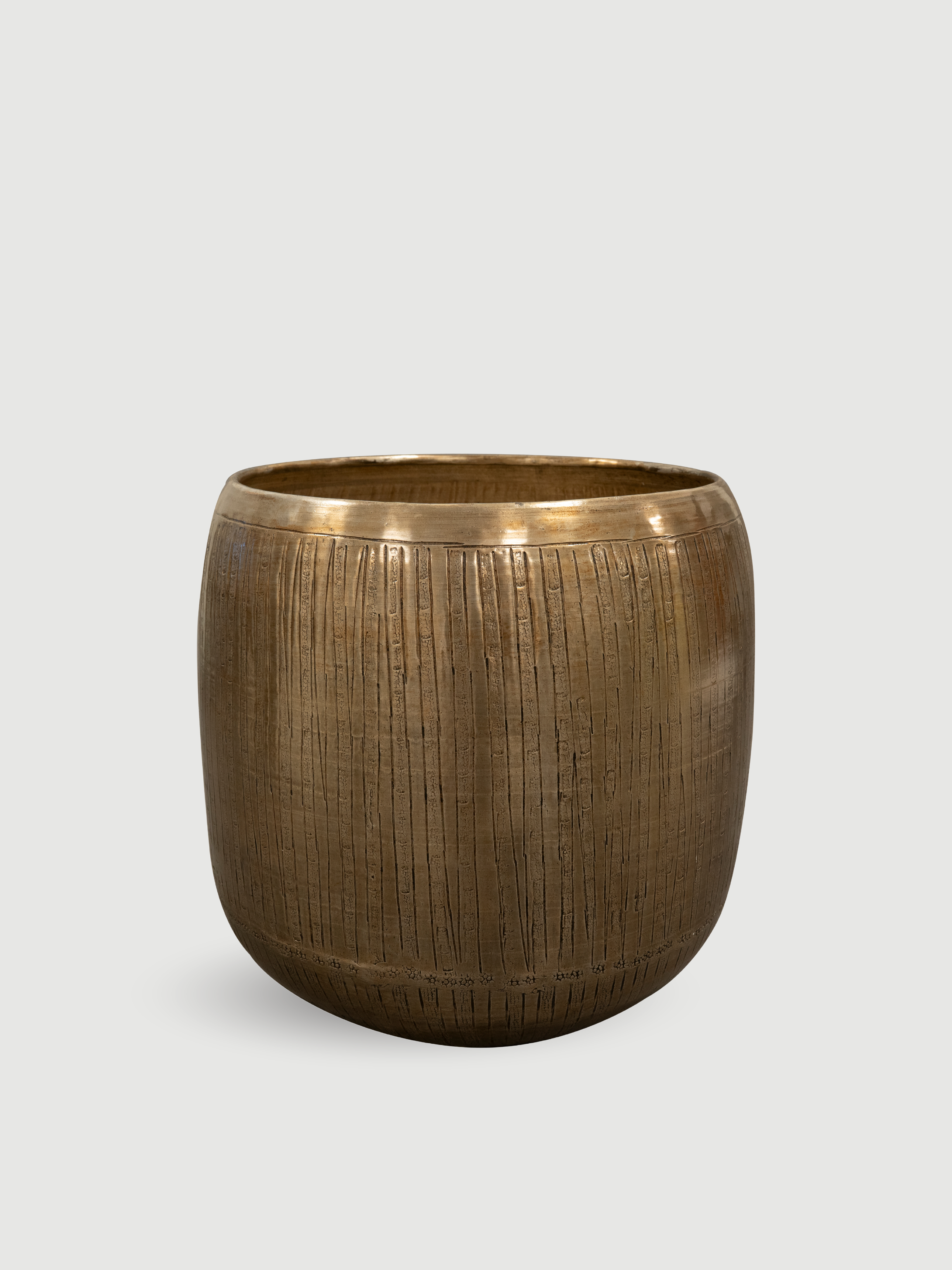 Sabrien Gold Metal Plant Pot, Multiple Sizes