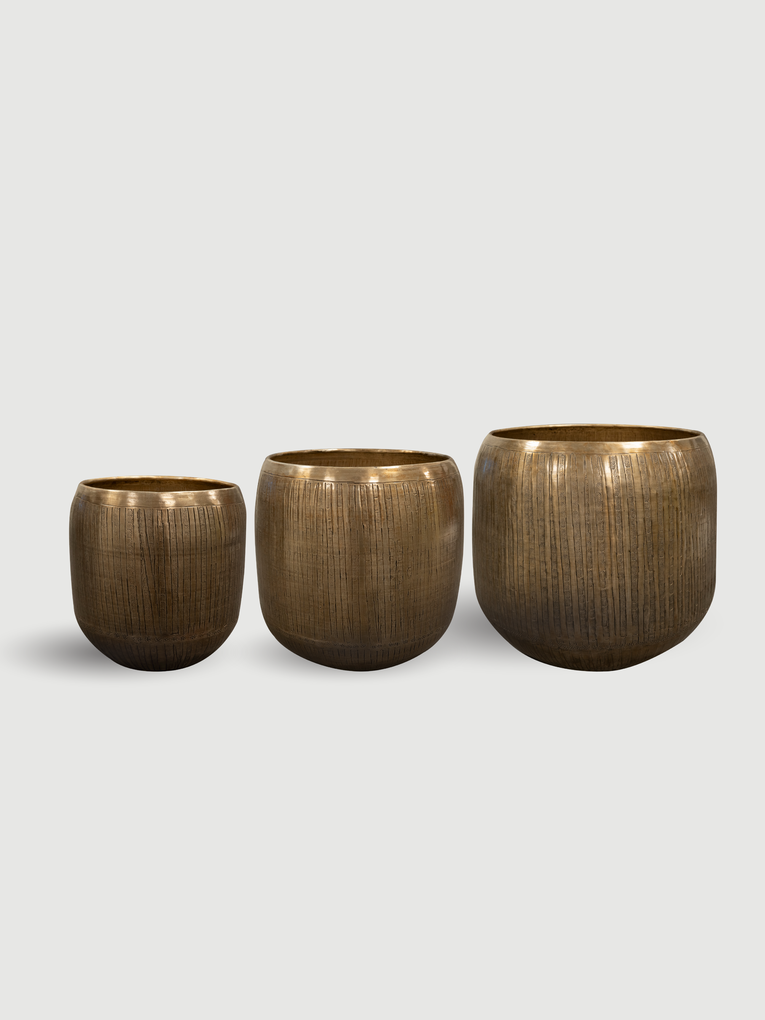 Sabrien Gold Metal Plant Pot, Multiple Sizes