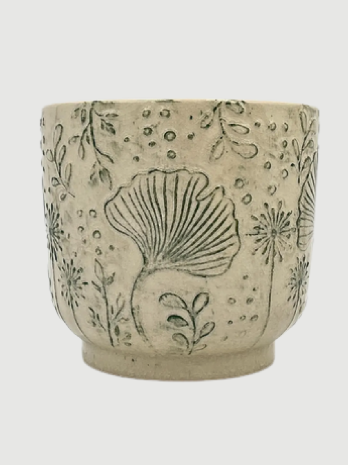 Emilia Ceramic Plant Pots, Green, House Plant Pot in Multiple Sizes
