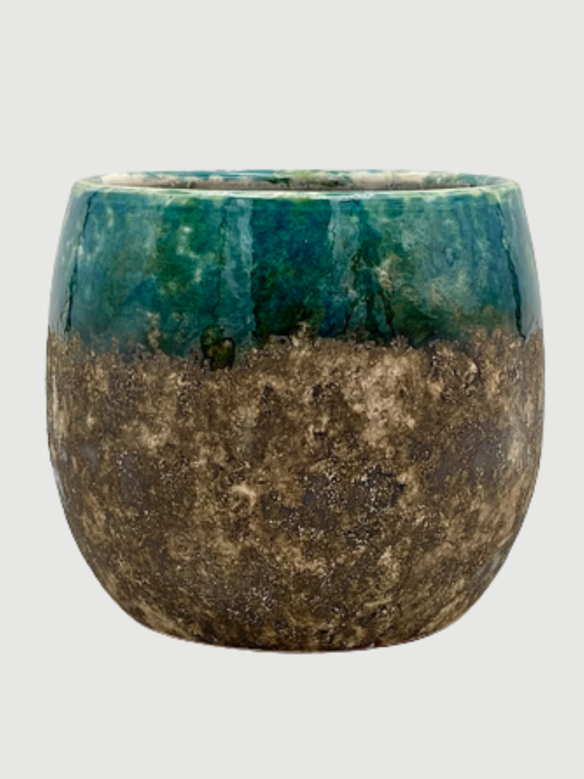 Lindy Ceramic Plant Pots, Black Green, House Plant Pot in Multiple Sizes
