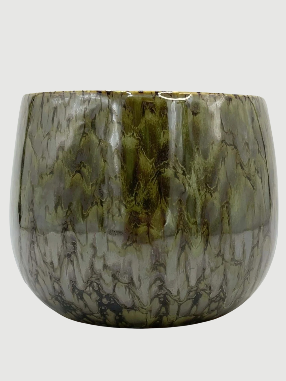 Odile Handmade Ceramic Plant Pots, Green, Indoor Plant Pots in Multiple Sizes