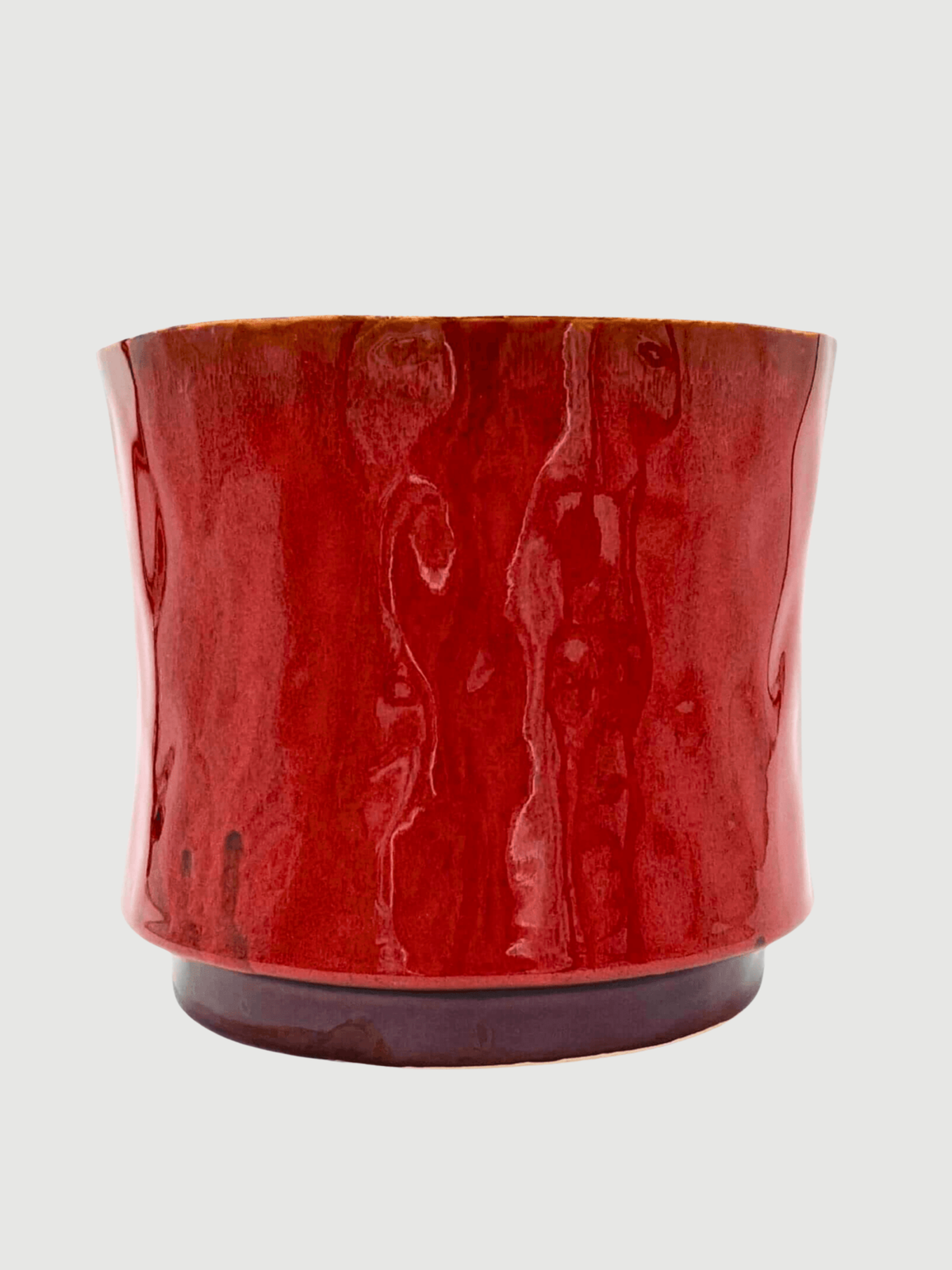 Nolan Ceramic Plant Pots, Red, House Plant Pot in Multiple Sizes